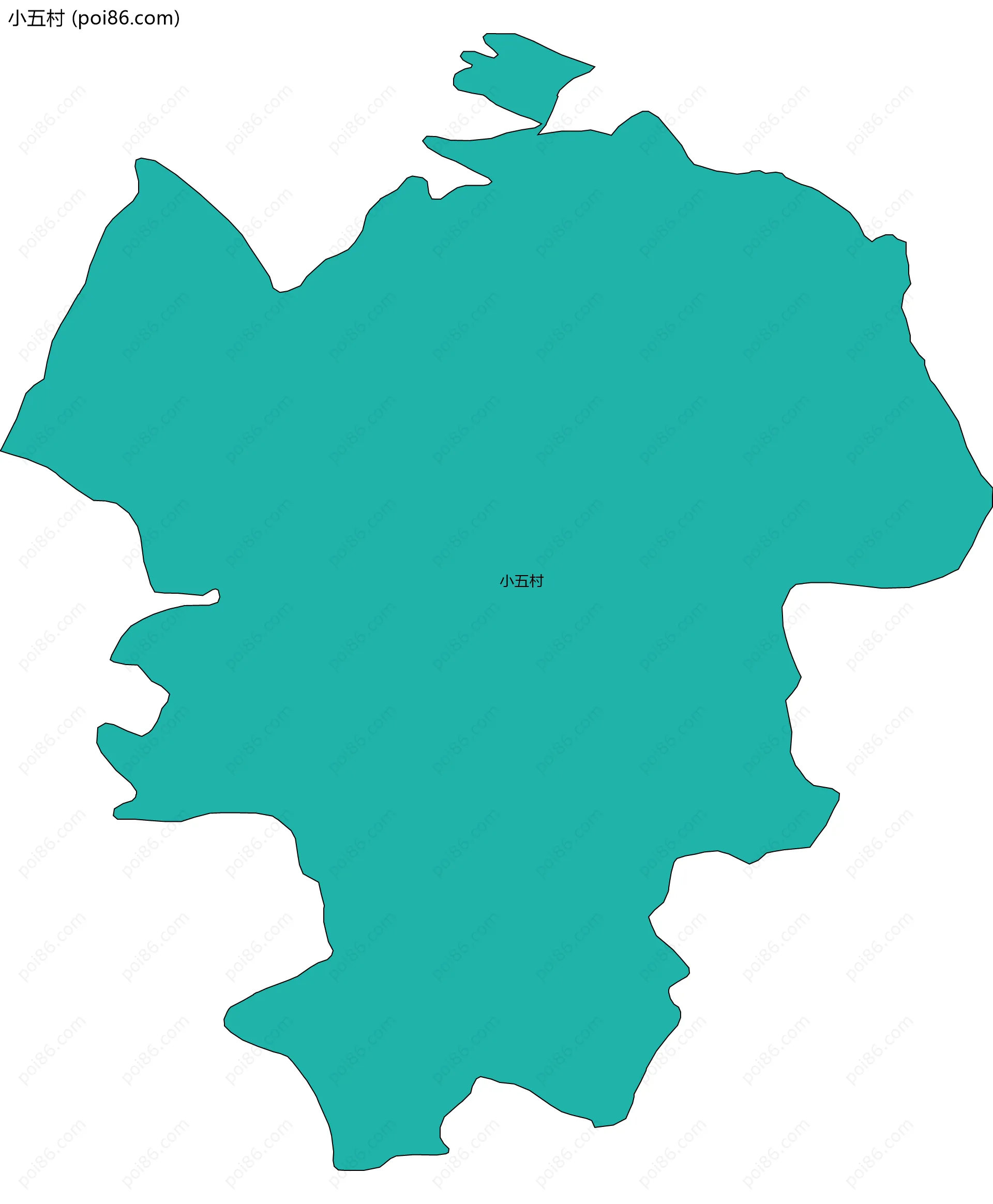 小五村边界地图