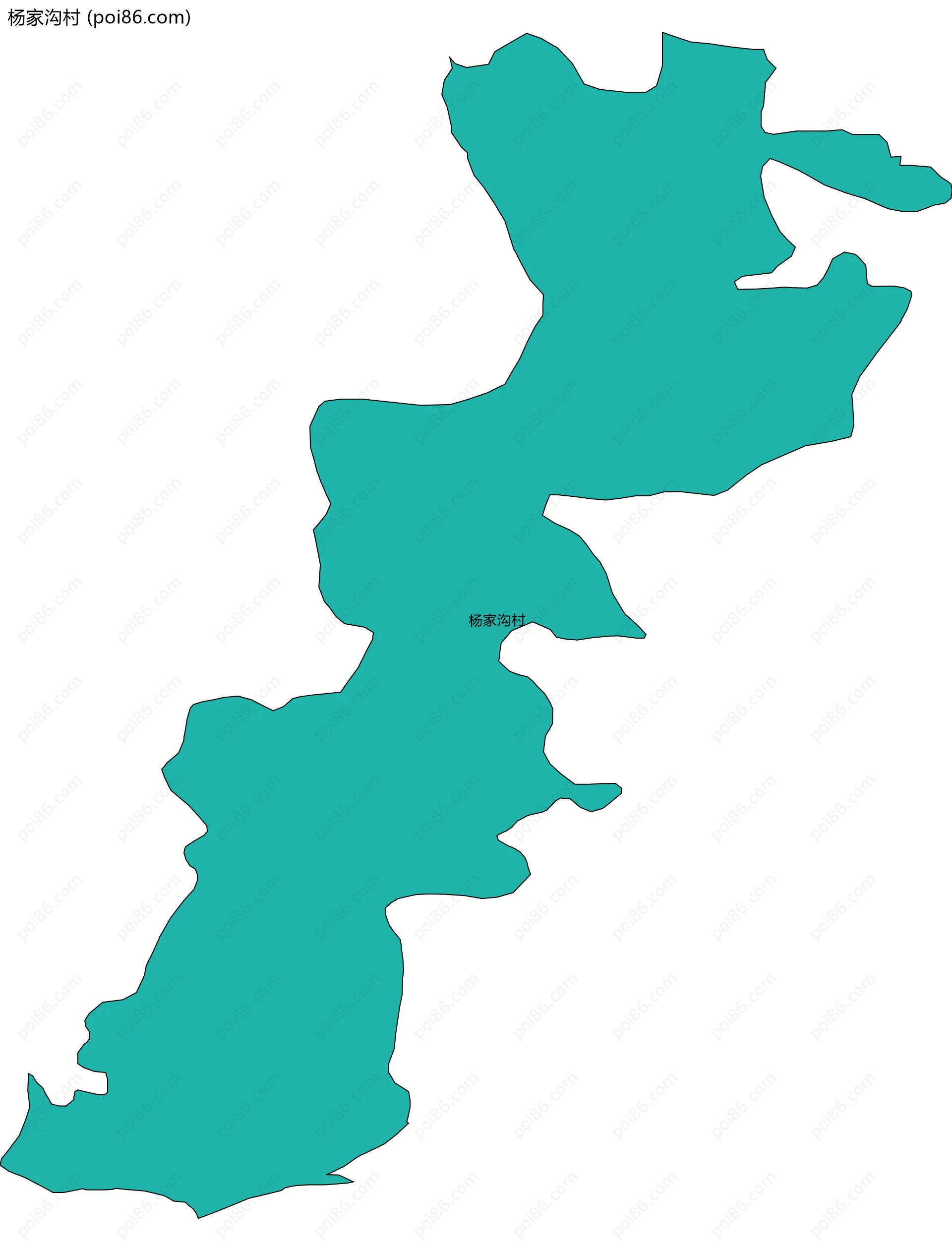 杨家沟村边界地图