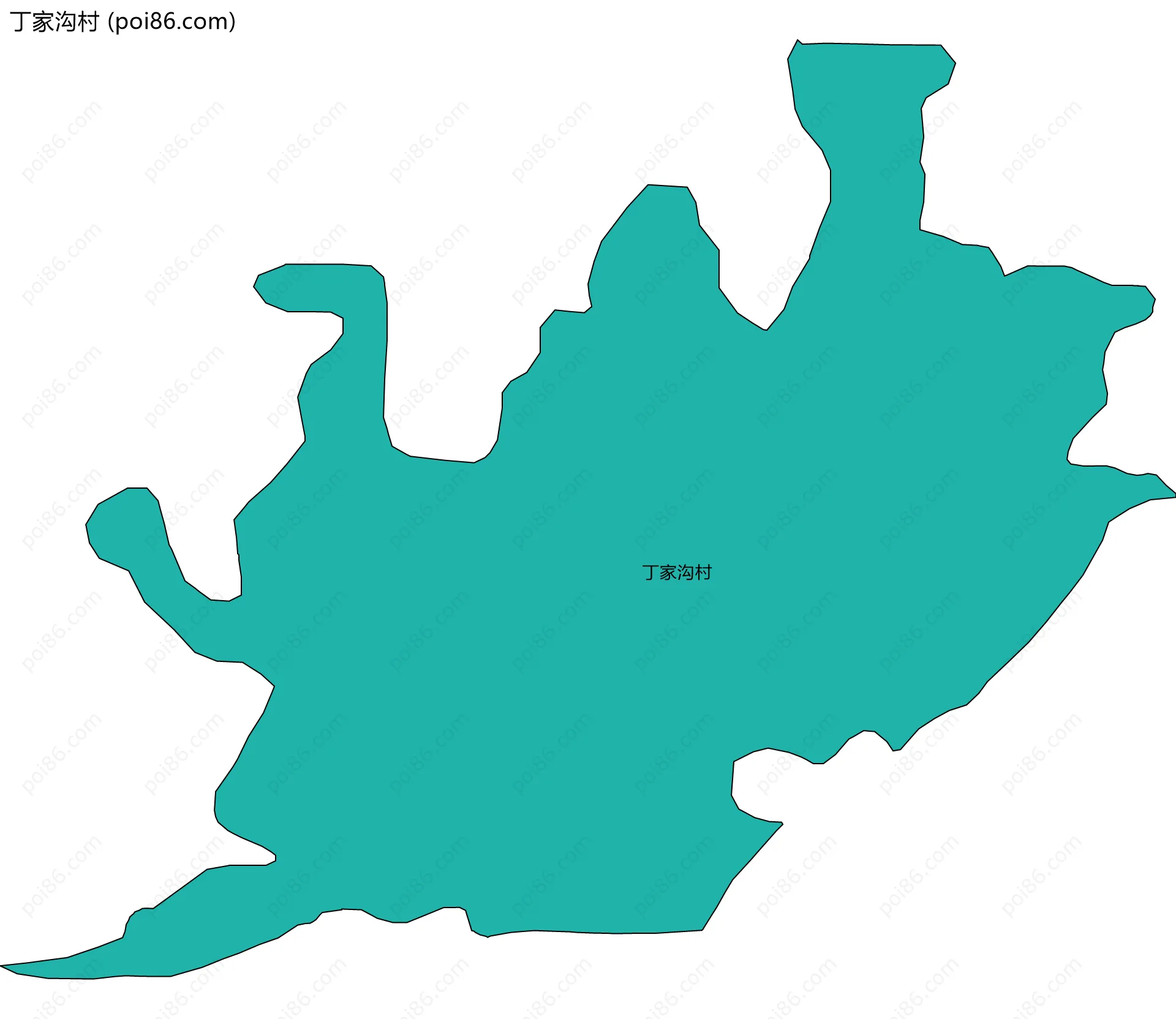丁家沟村边界地图