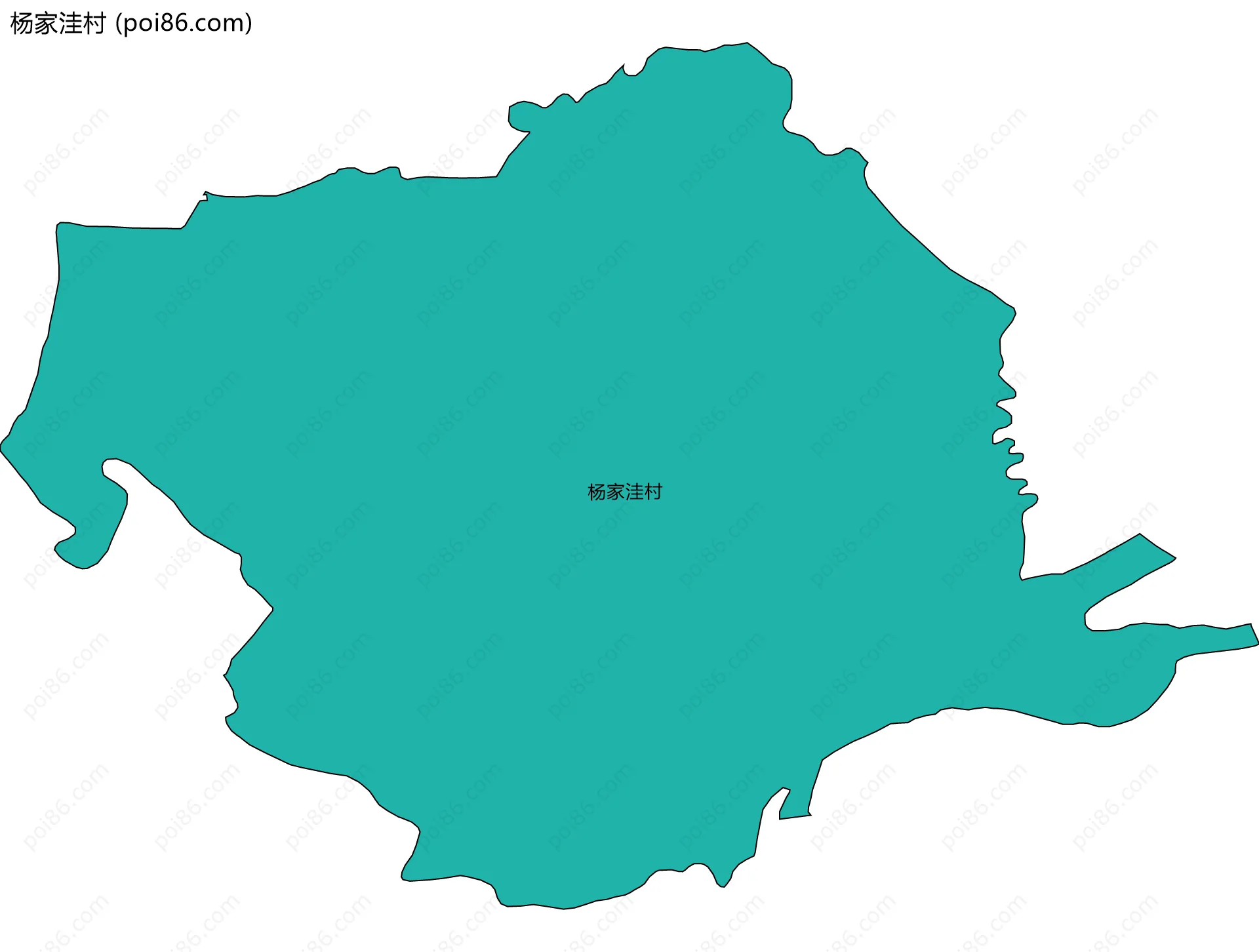 杨家洼村边界地图