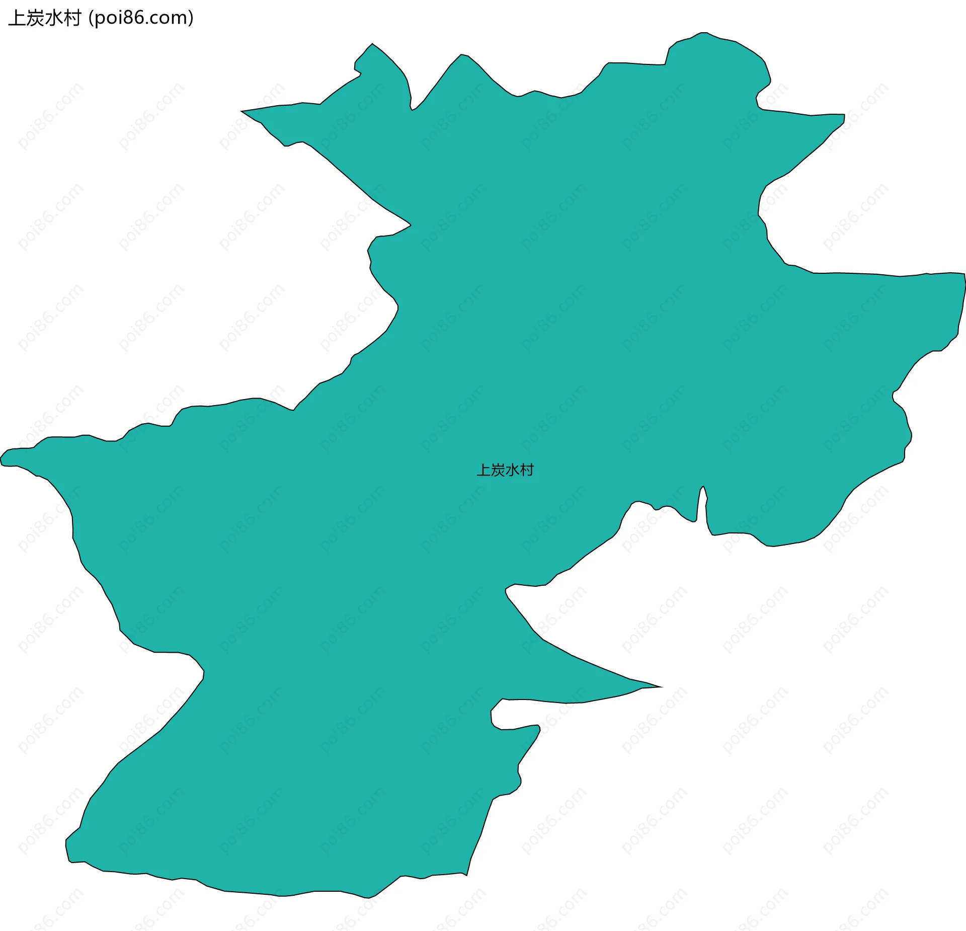 上炭水村边界地图