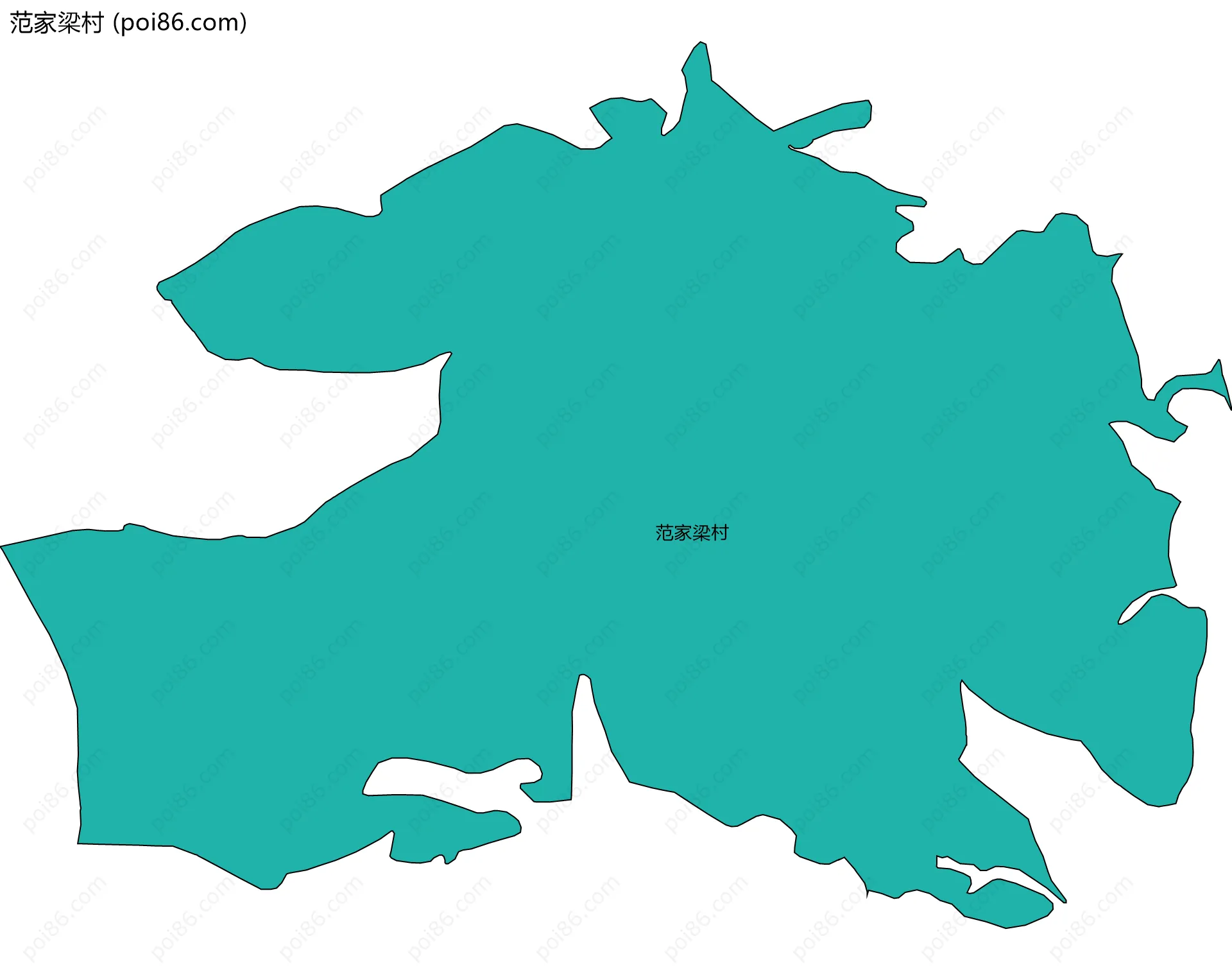 范家梁村边界地图