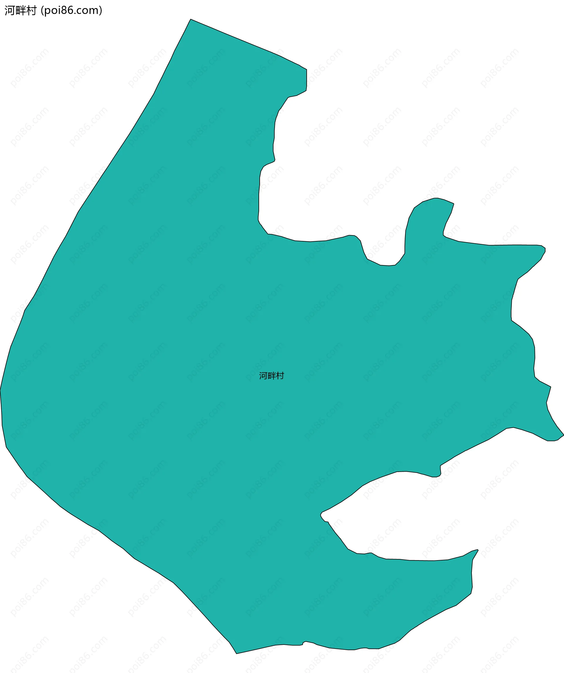 河畔村边界地图