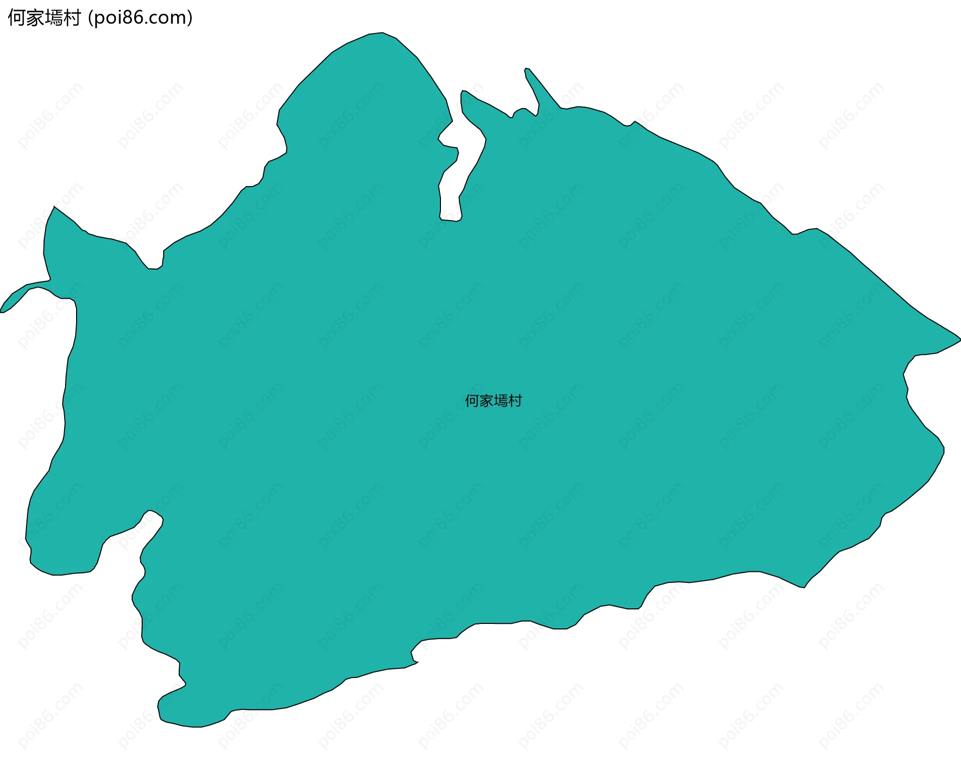 何家墕村边界地图