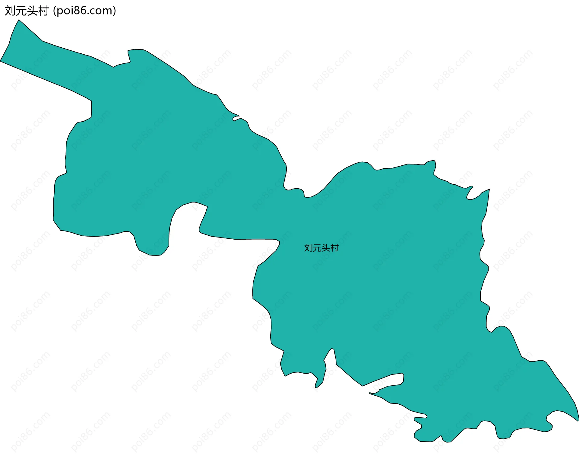 刘元头村边界地图