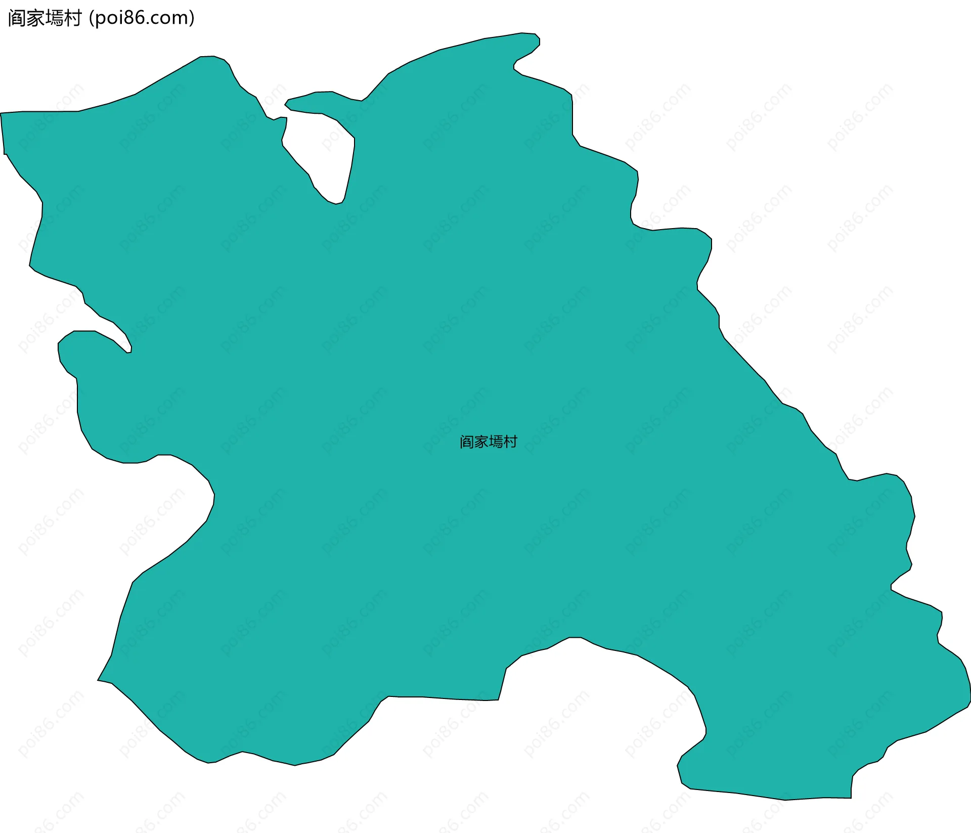 阎家墕村边界地图