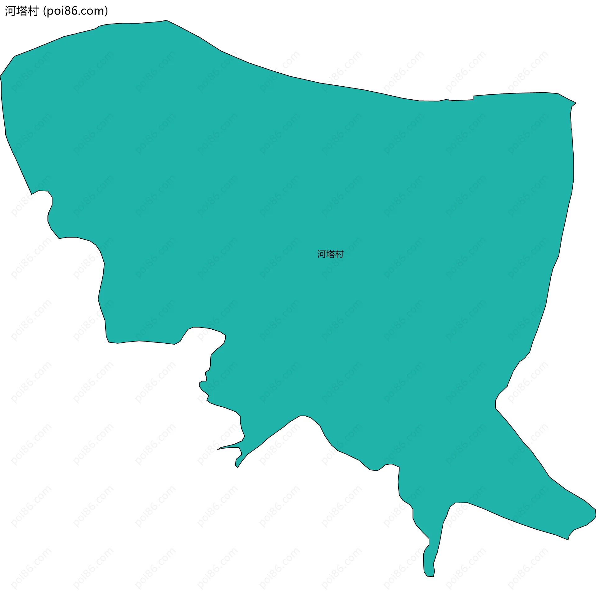 河塔村边界地图