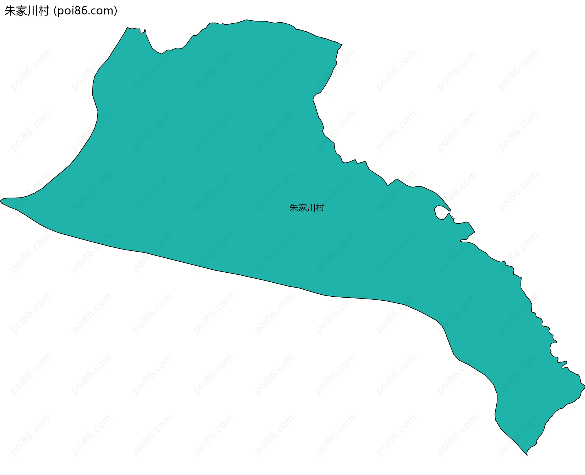朱家川村边界地图