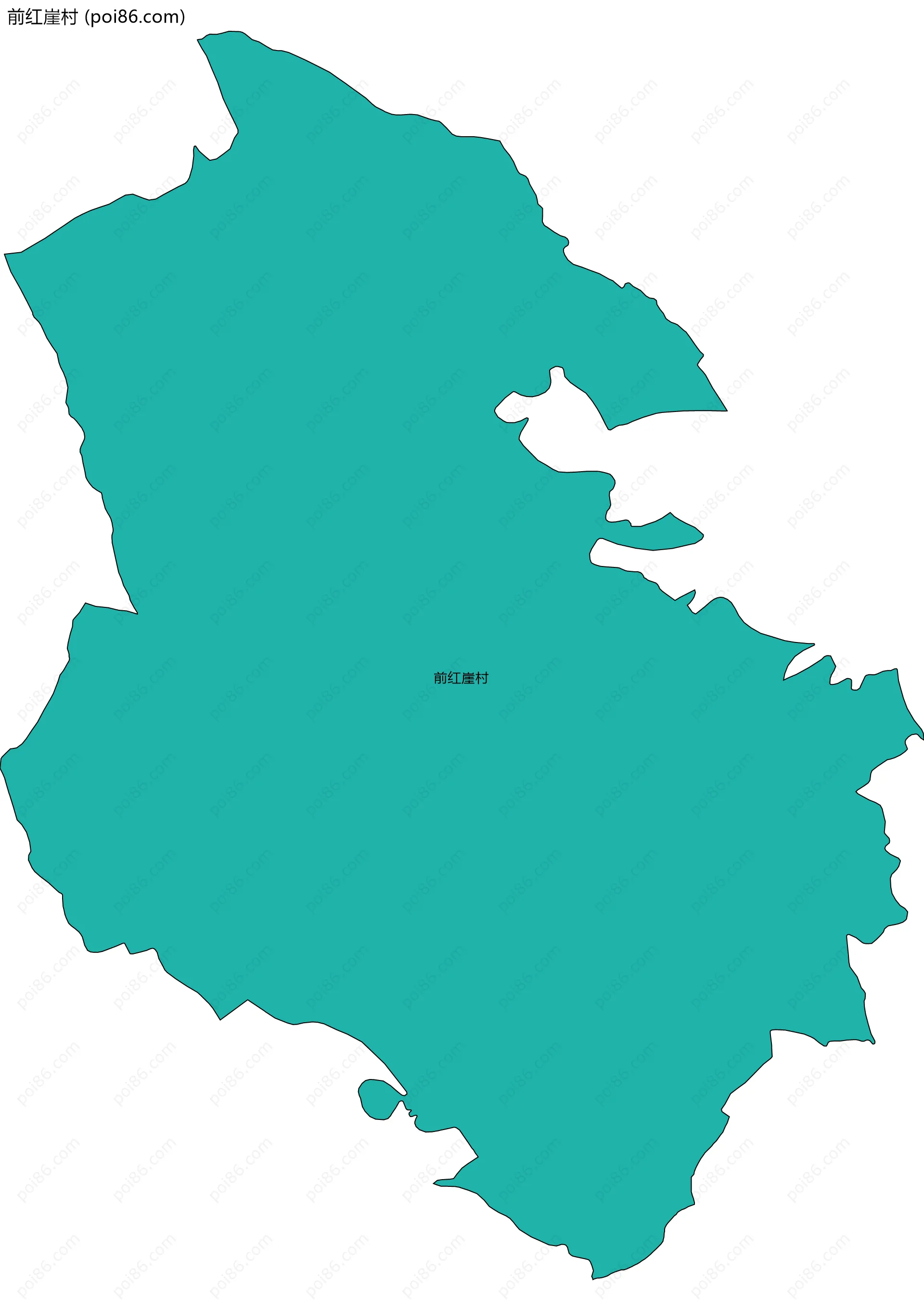 前红崖村边界地图