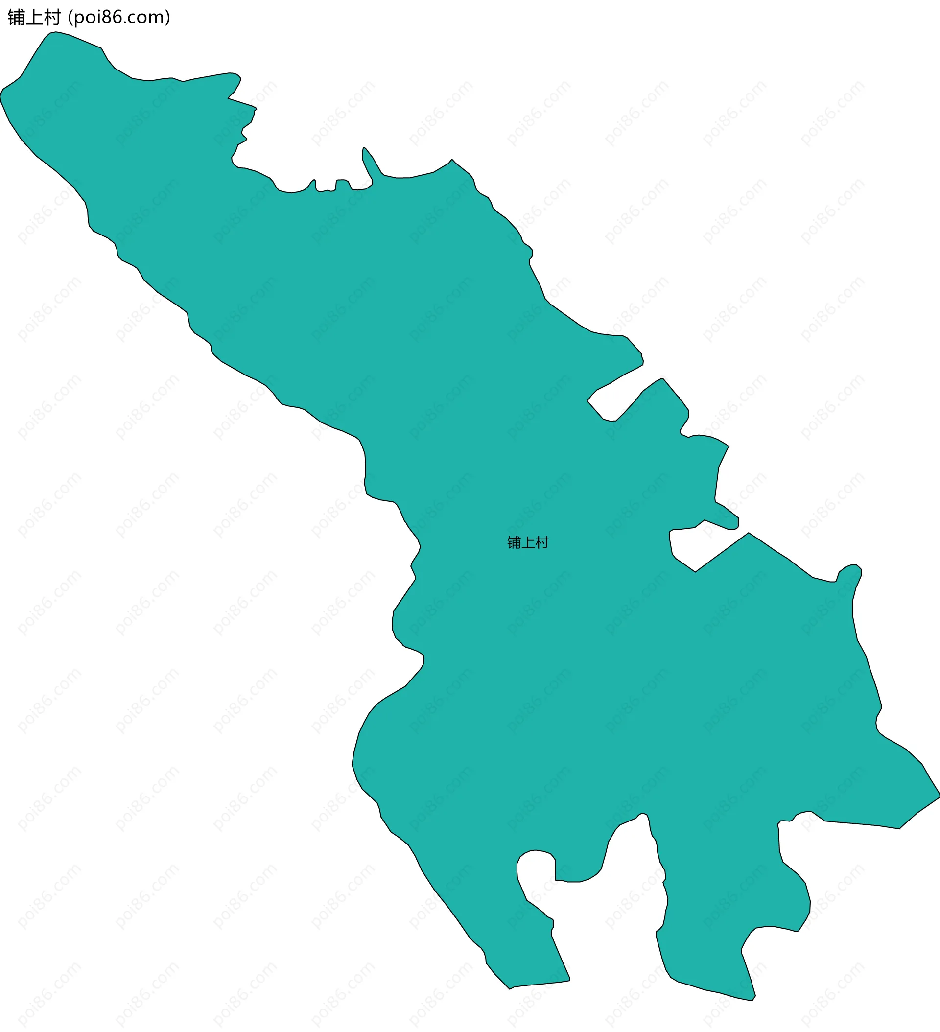 铺上村边界地图