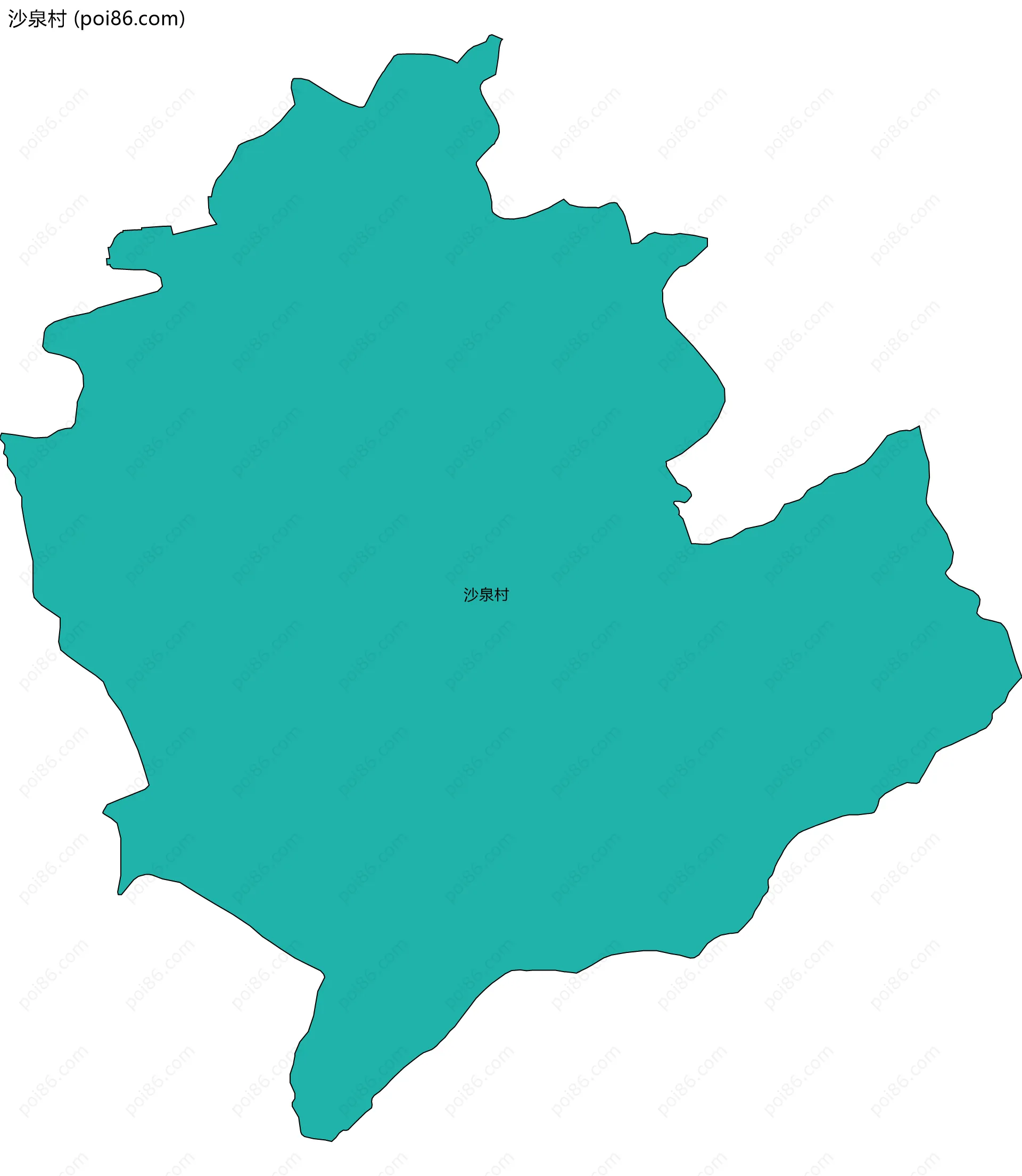 沙泉村边界地图