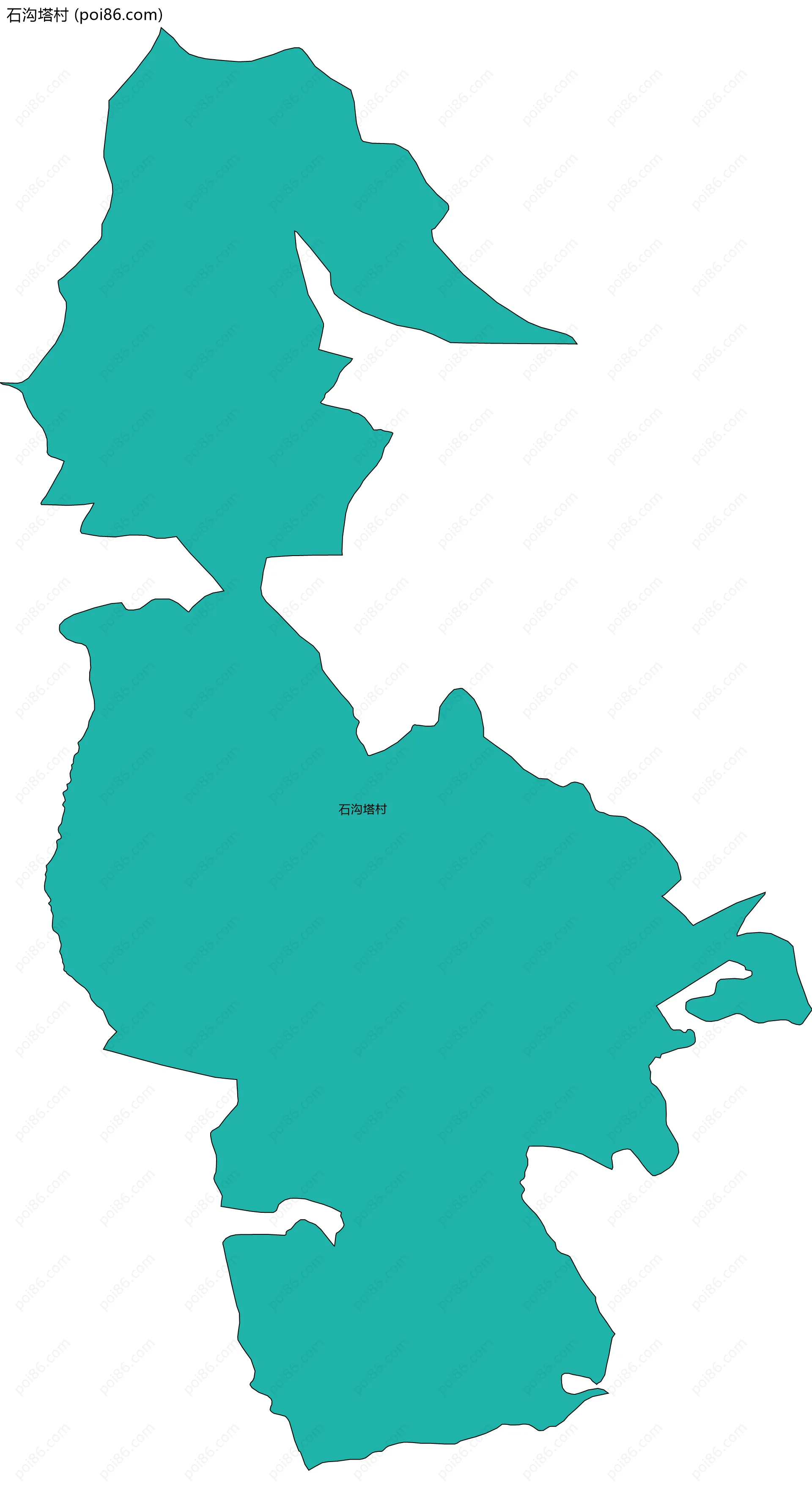 石沟塔村边界地图