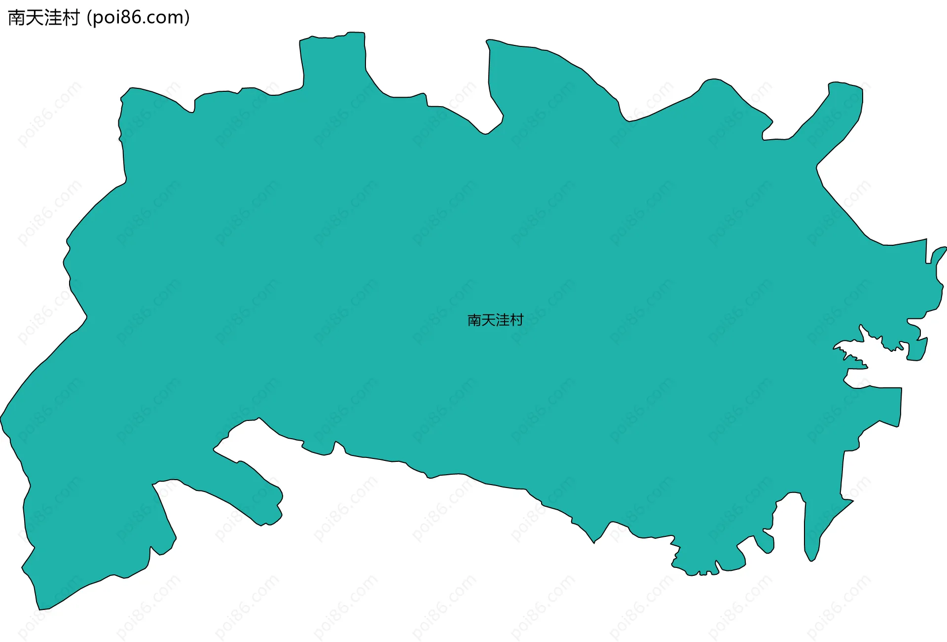 南天洼村边界地图