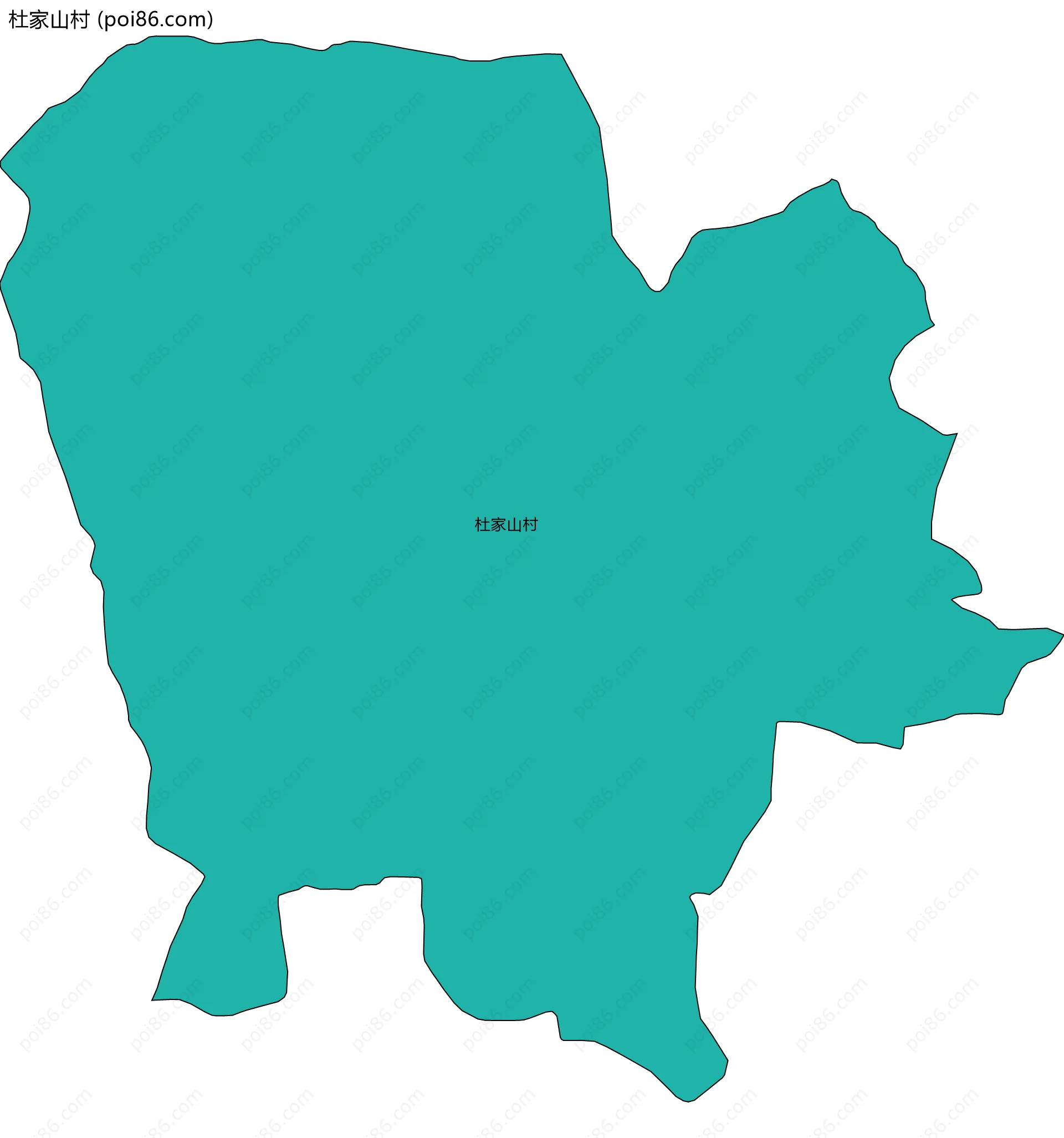 杜家山村边界地图