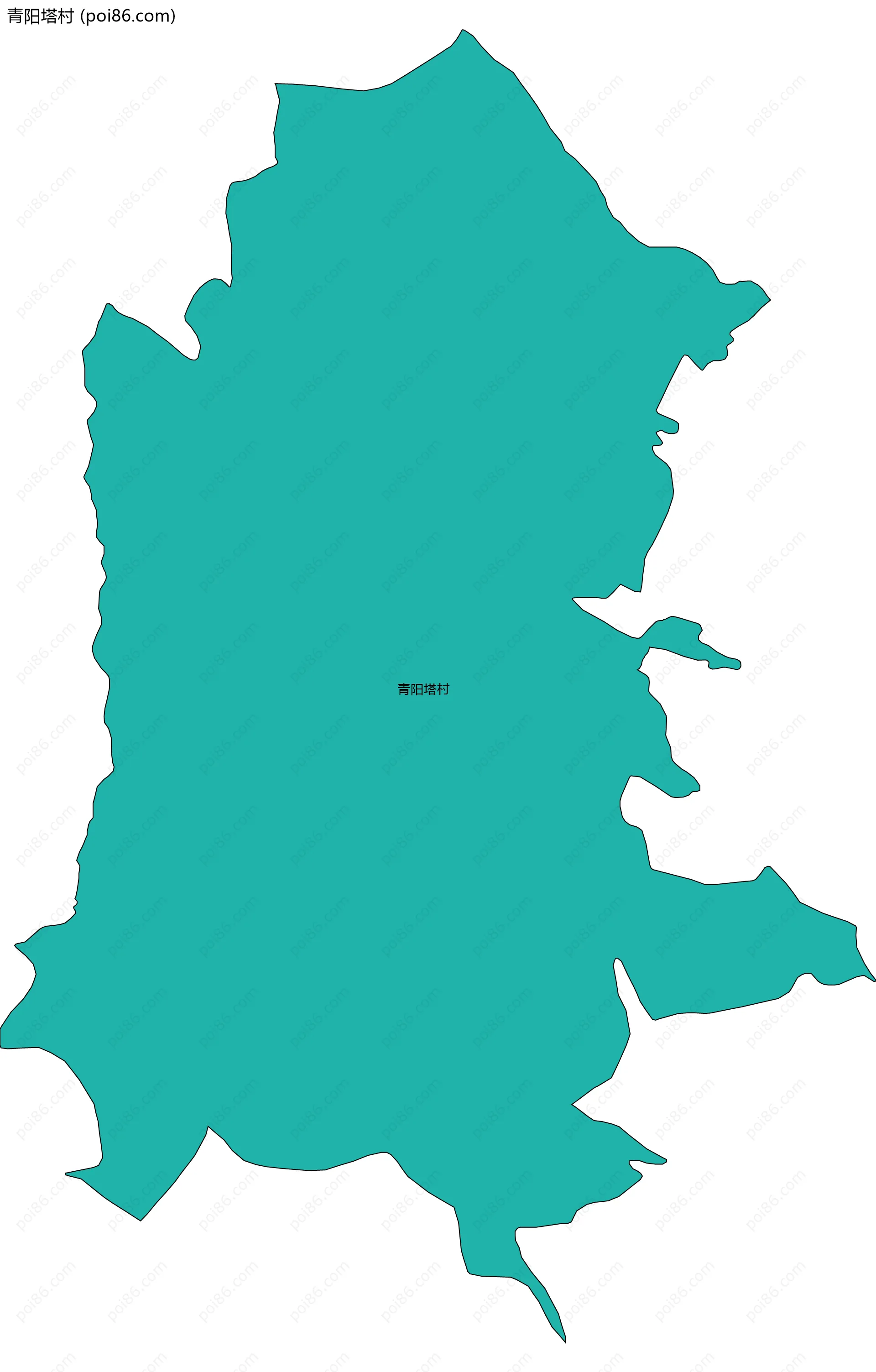 青阳塔村边界地图