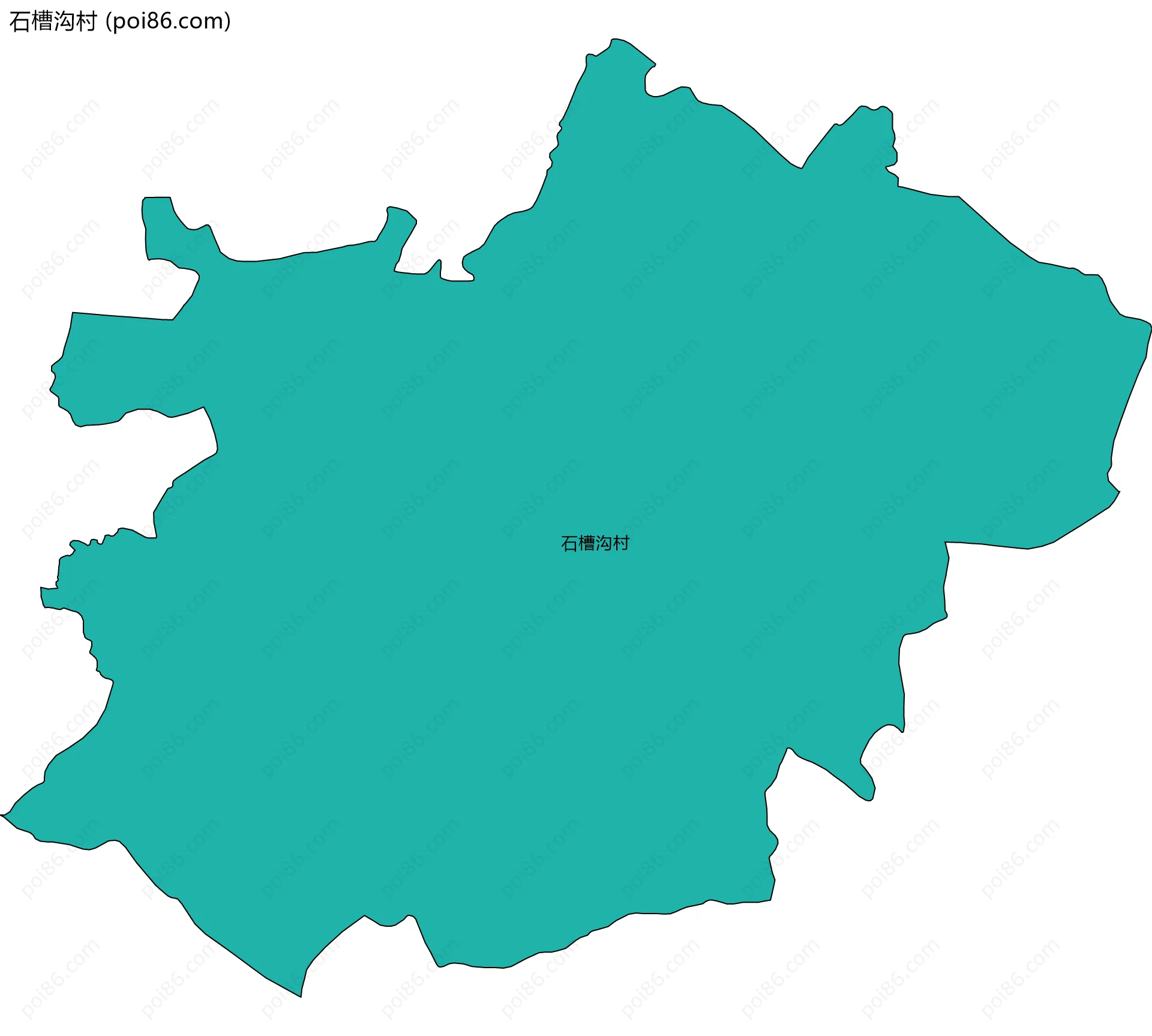 石槽沟村边界地图