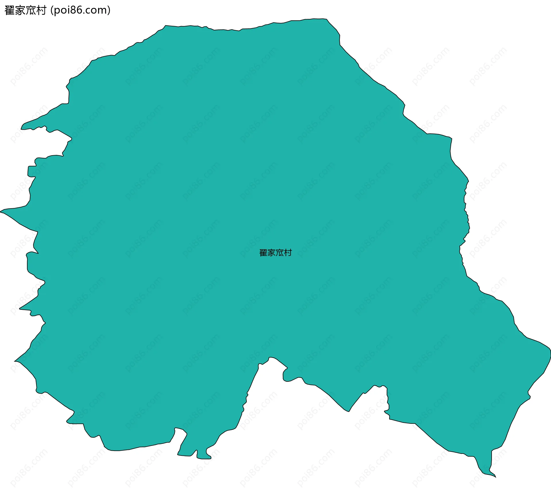 翟家窊村边界地图