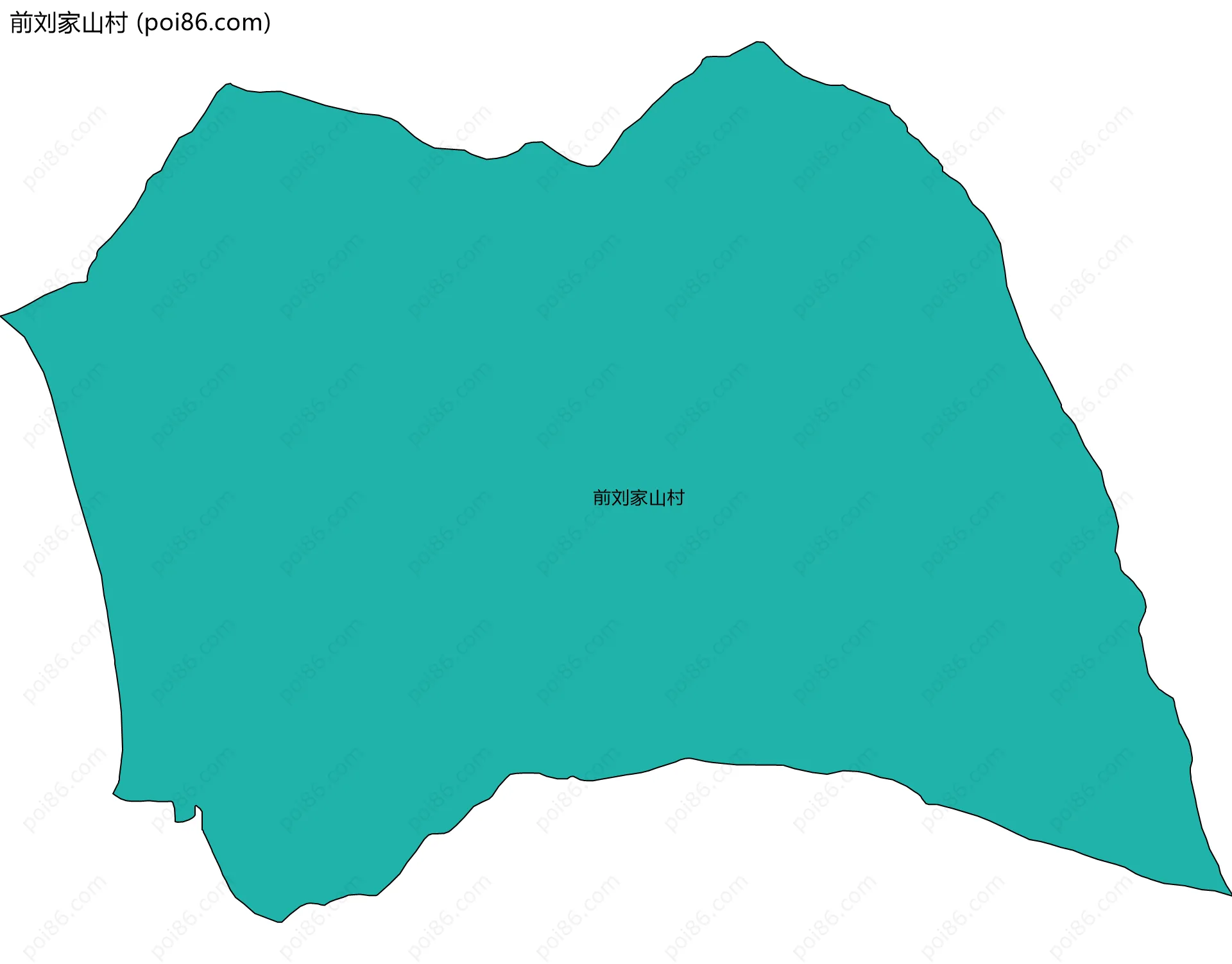 前刘家山村边界地图