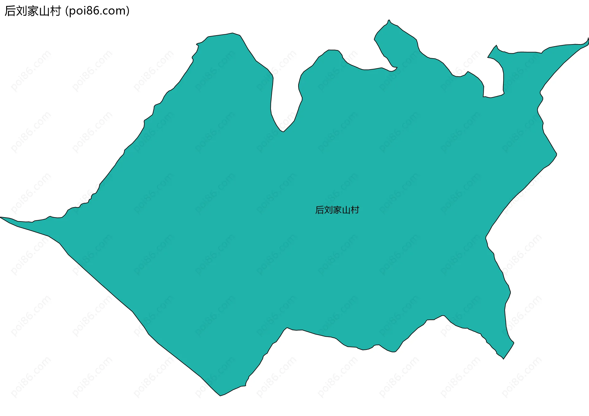 后刘家山村边界地图