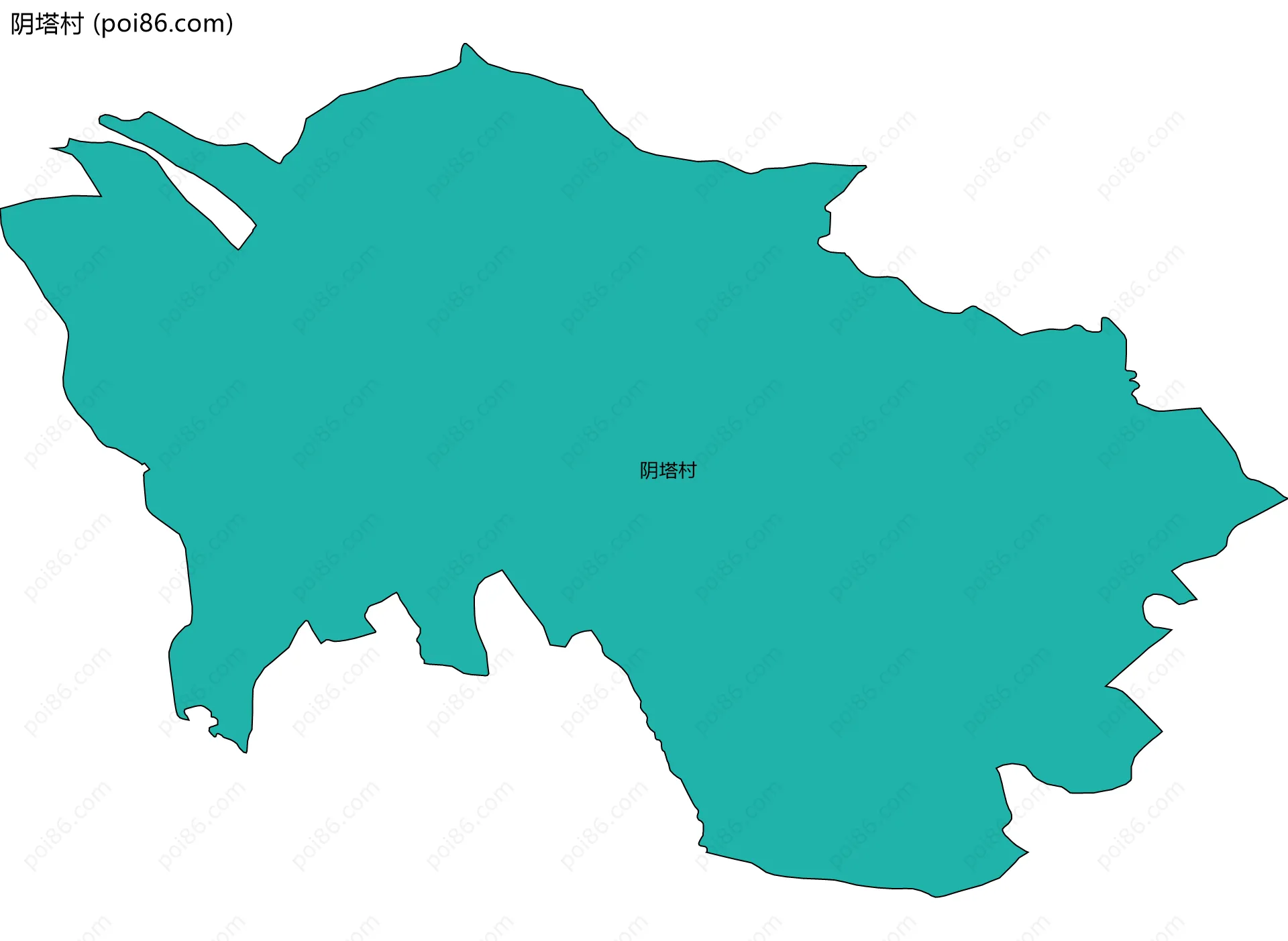 阴塔村边界地图