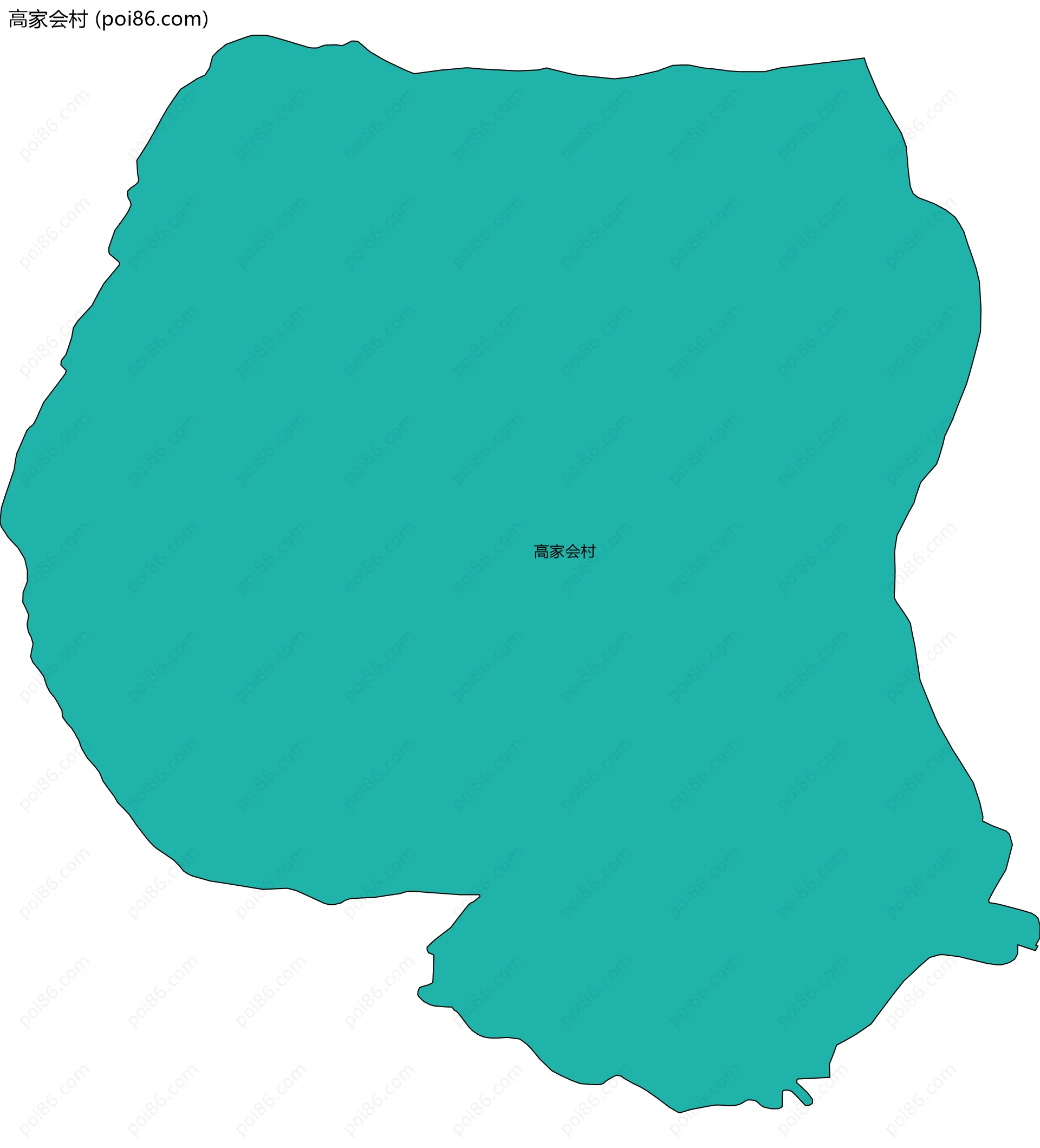 高家会村边界地图