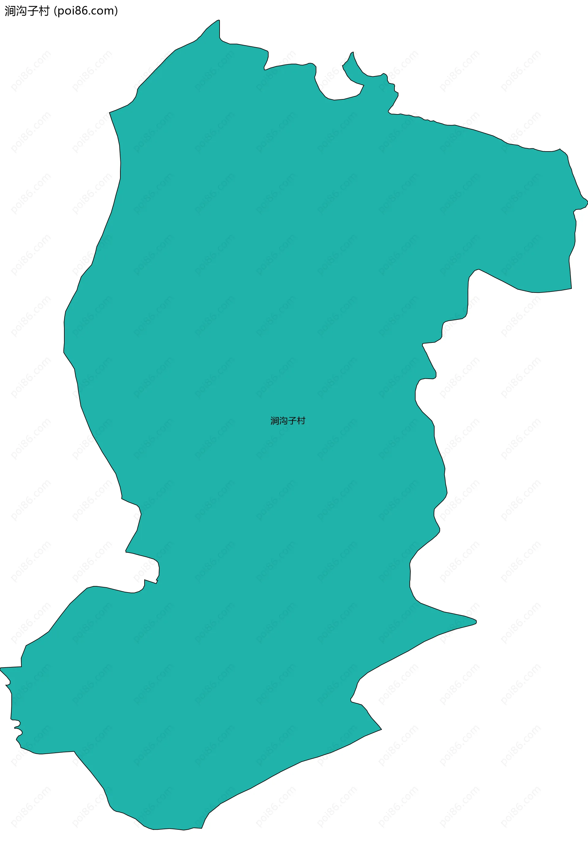 涧沟子村边界地图