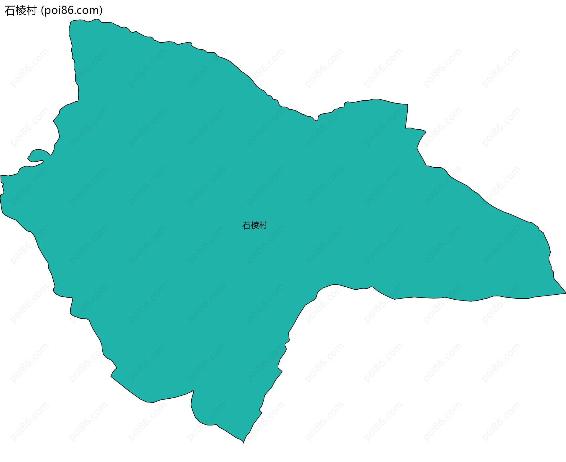 石棱村边界地图