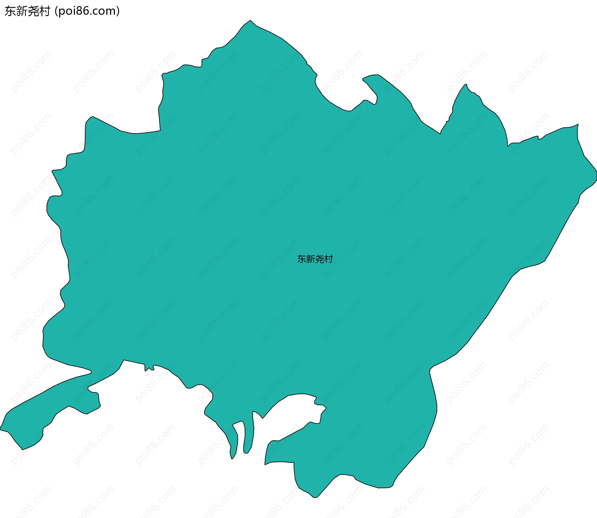 东新尧村边界地图