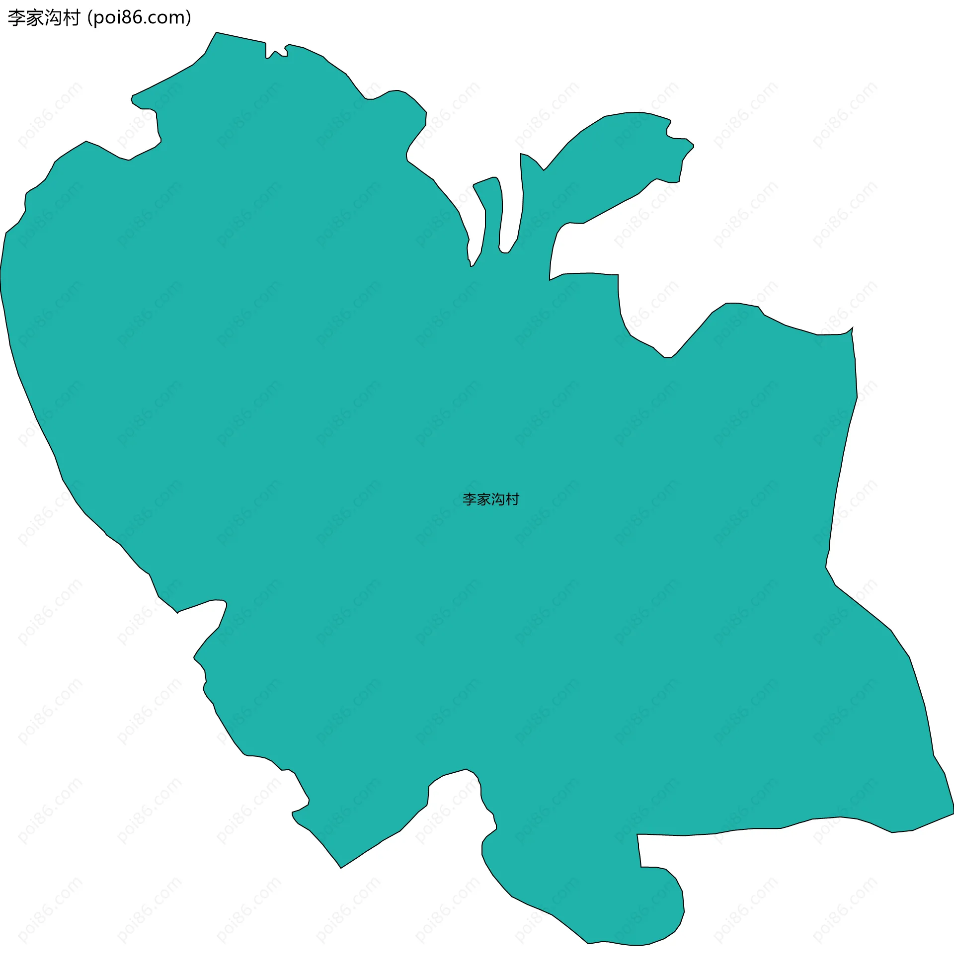 李家沟村边界地图