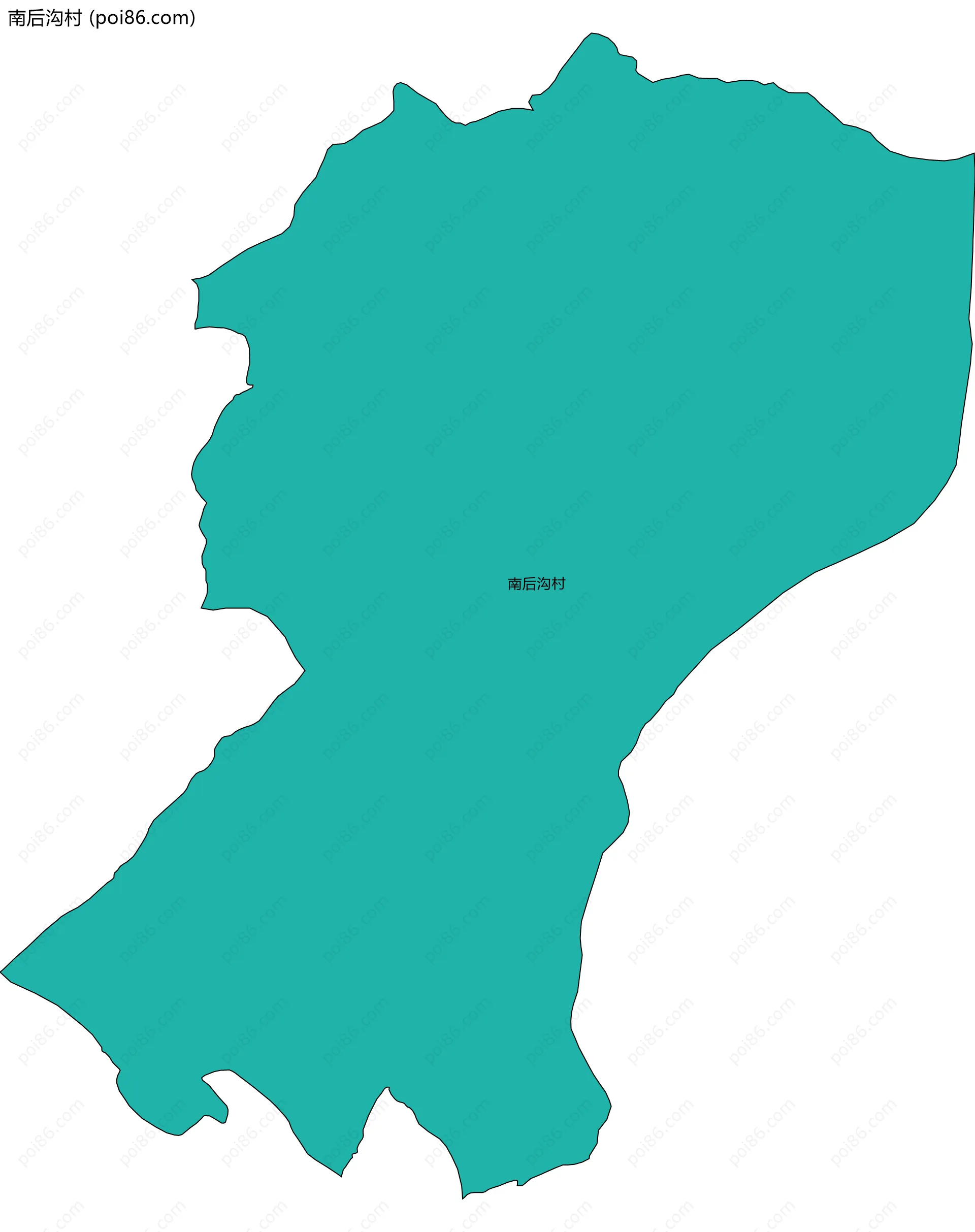 南后沟村边界地图