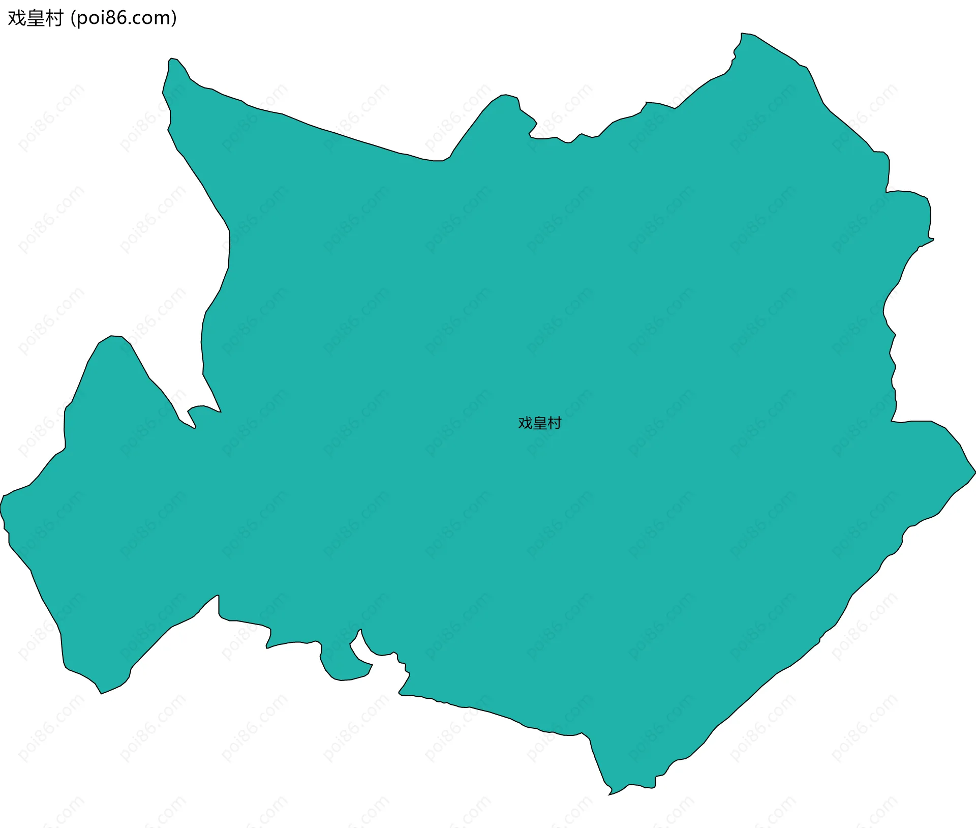 戏皇村边界地图