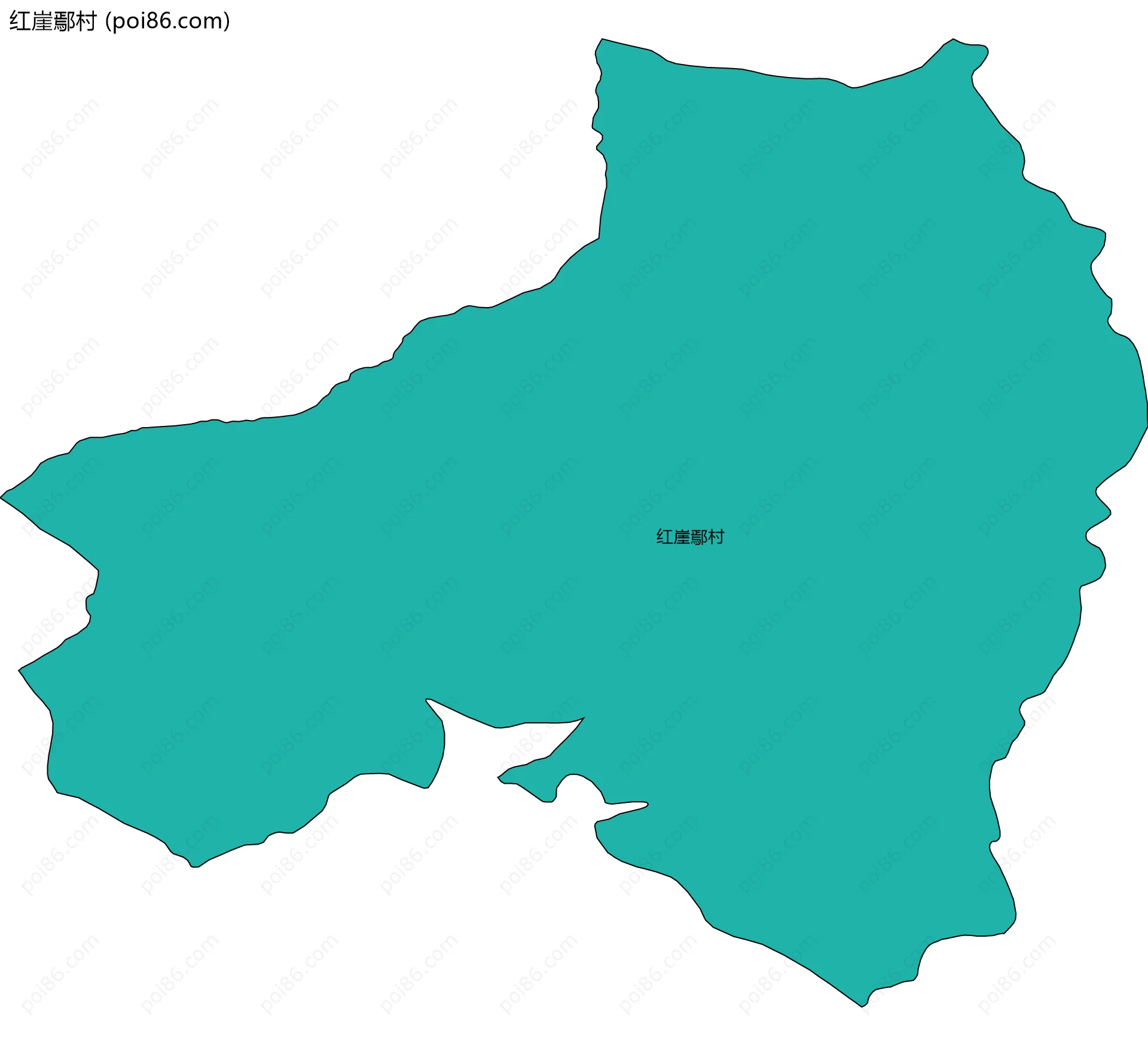 红崖鄢村边界地图
