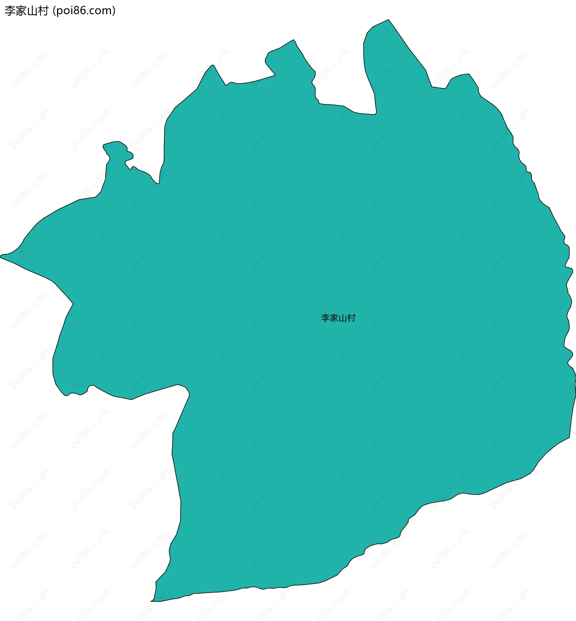 李家山村边界地图