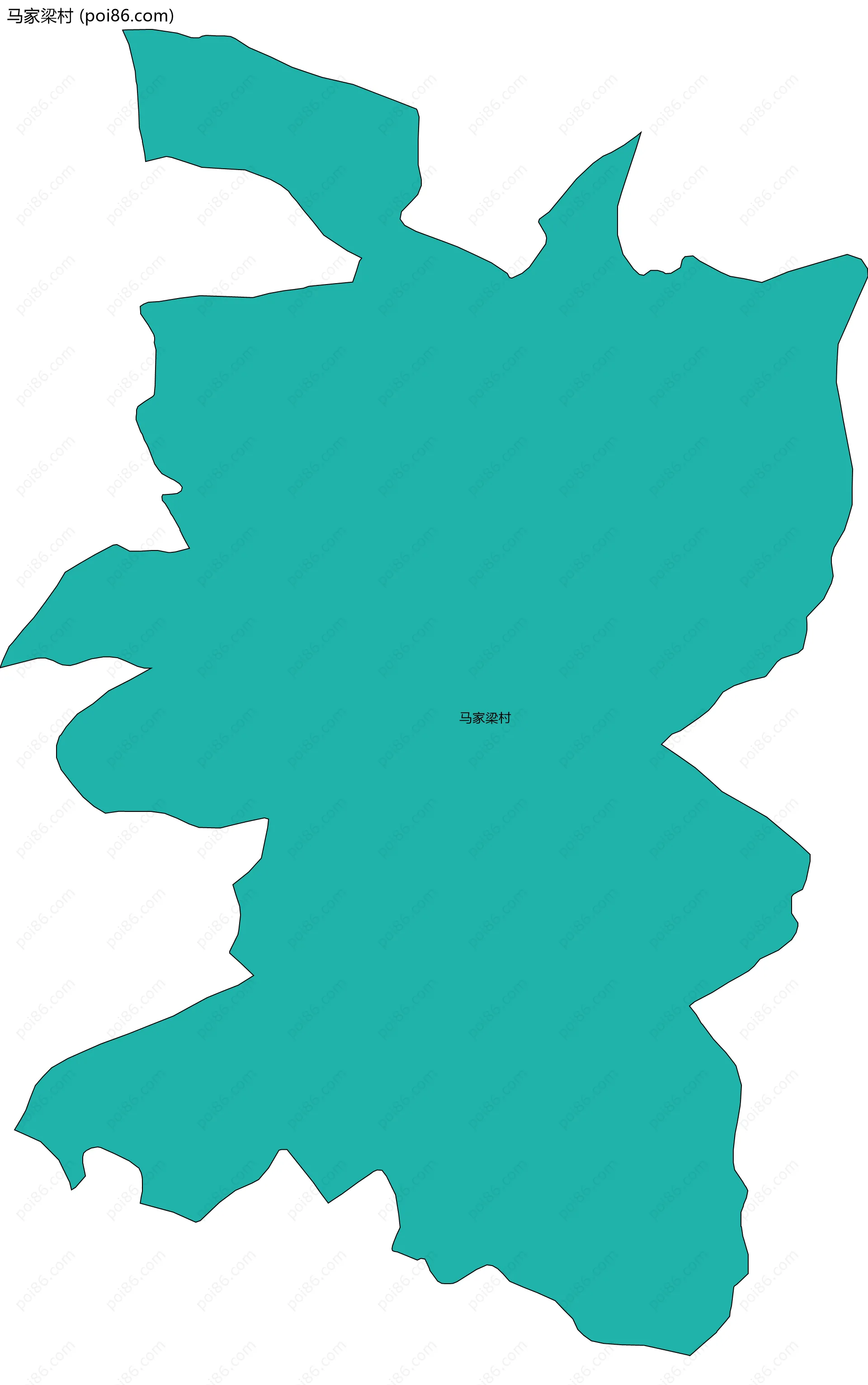 马家梁村边界地图