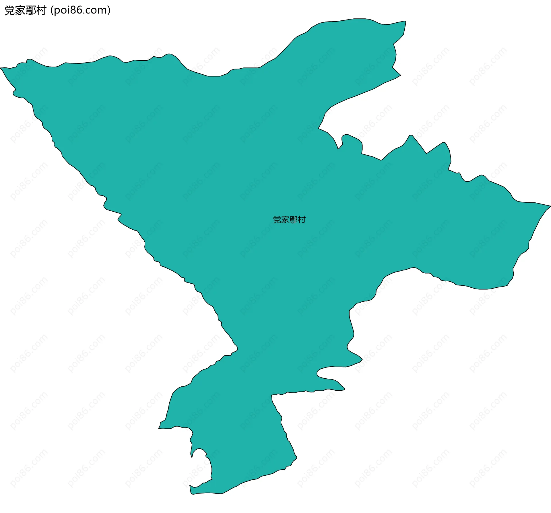 党家鄢村边界地图