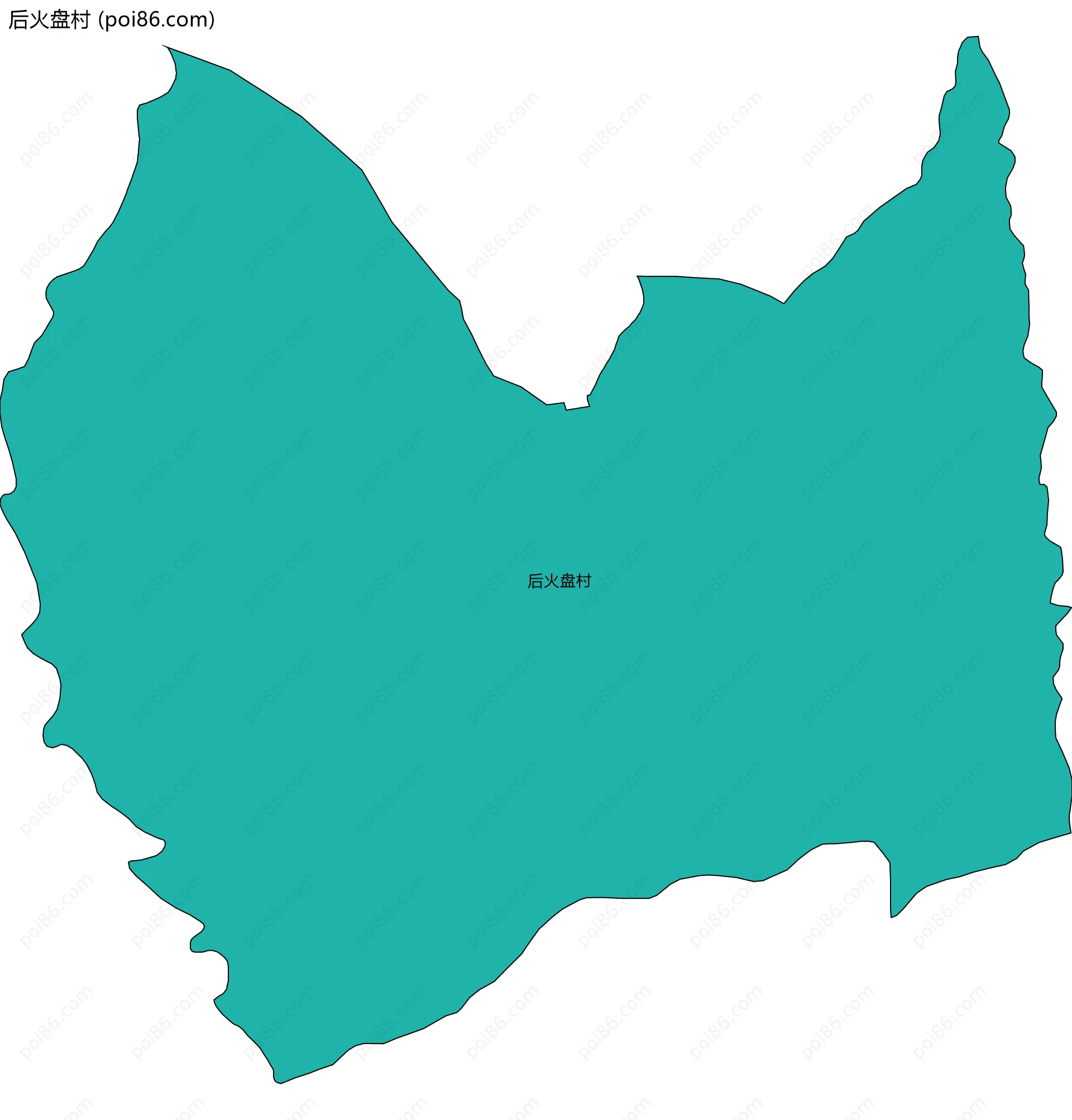 后火盘村边界地图