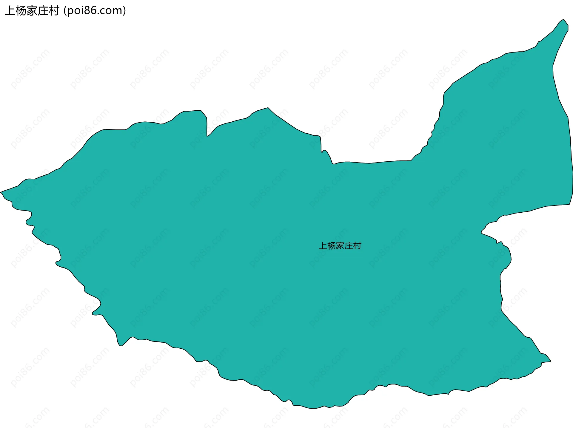 上杨家庄村边界地图