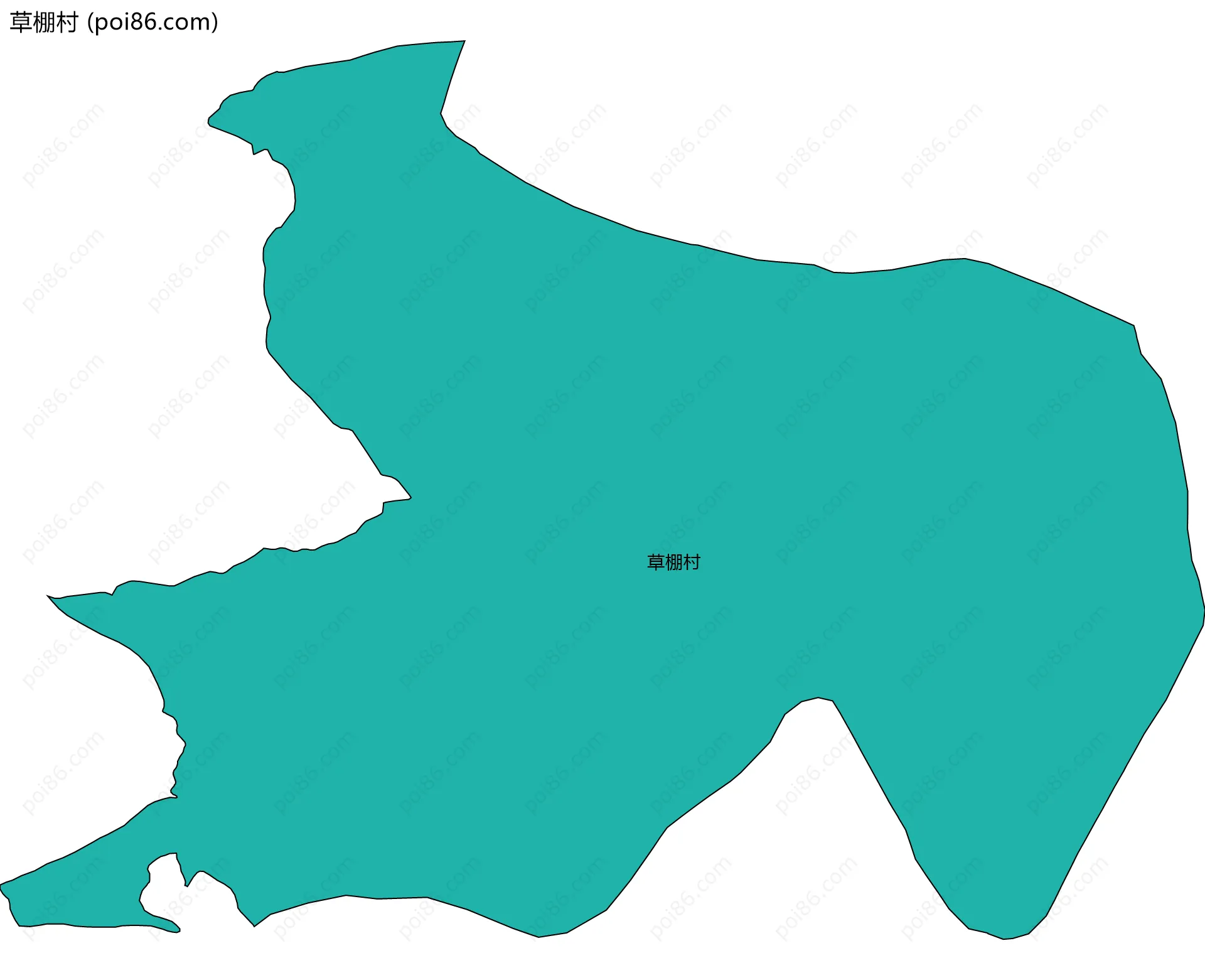 草棚村边界地图