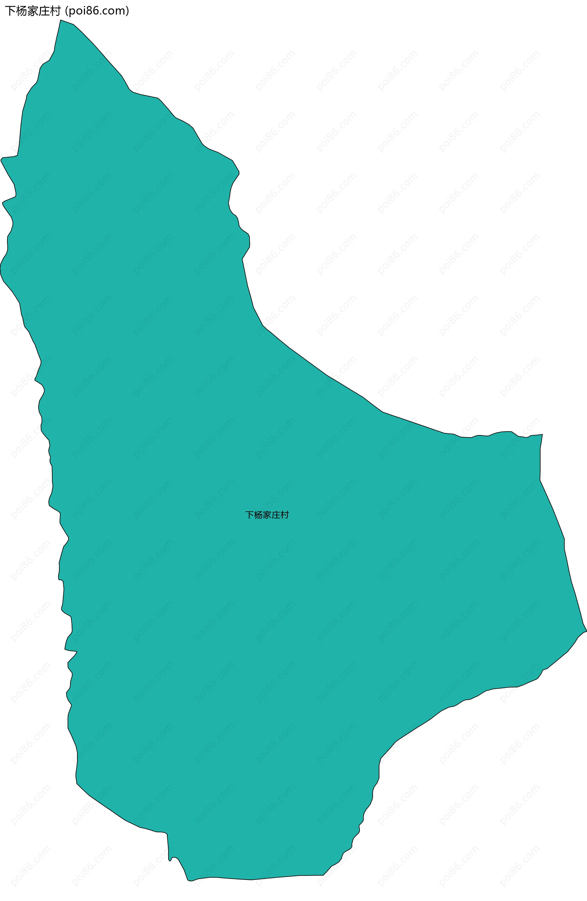 下杨家庄村边界地图
