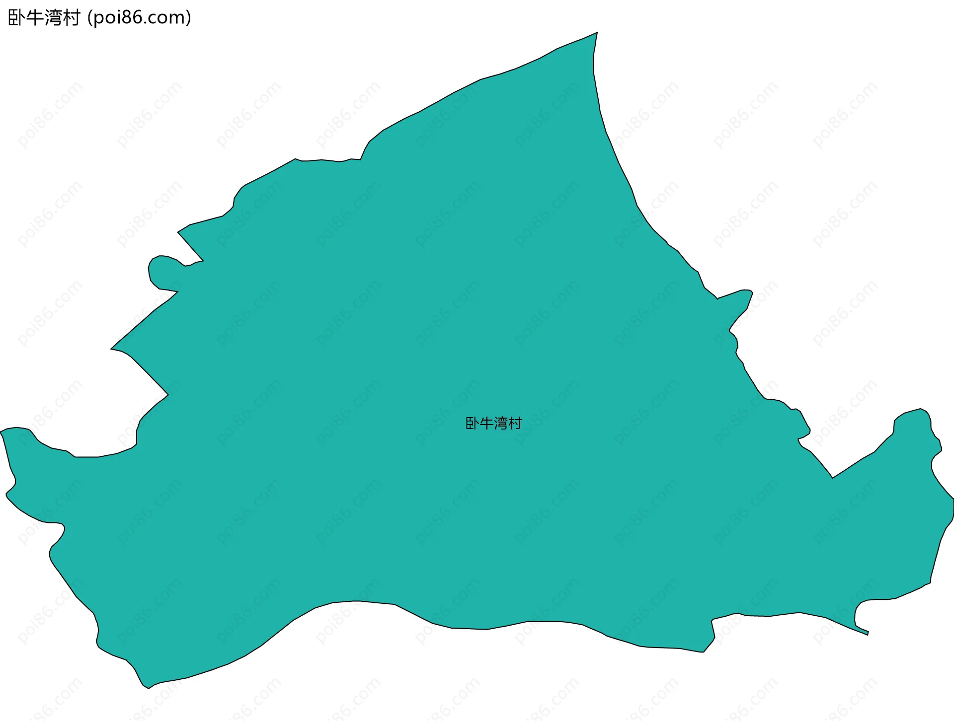 卧牛湾村边界地图