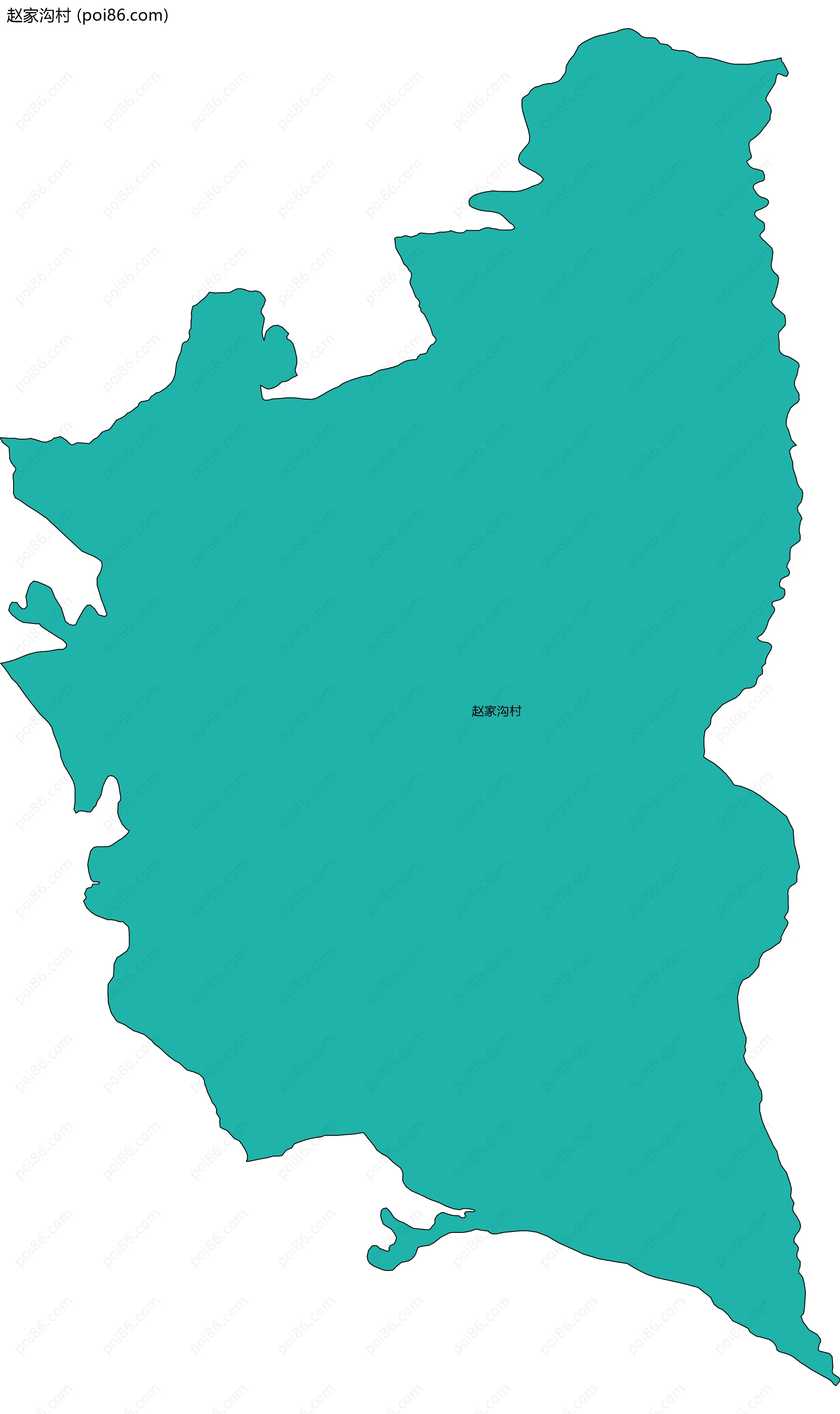 赵家沟村边界地图