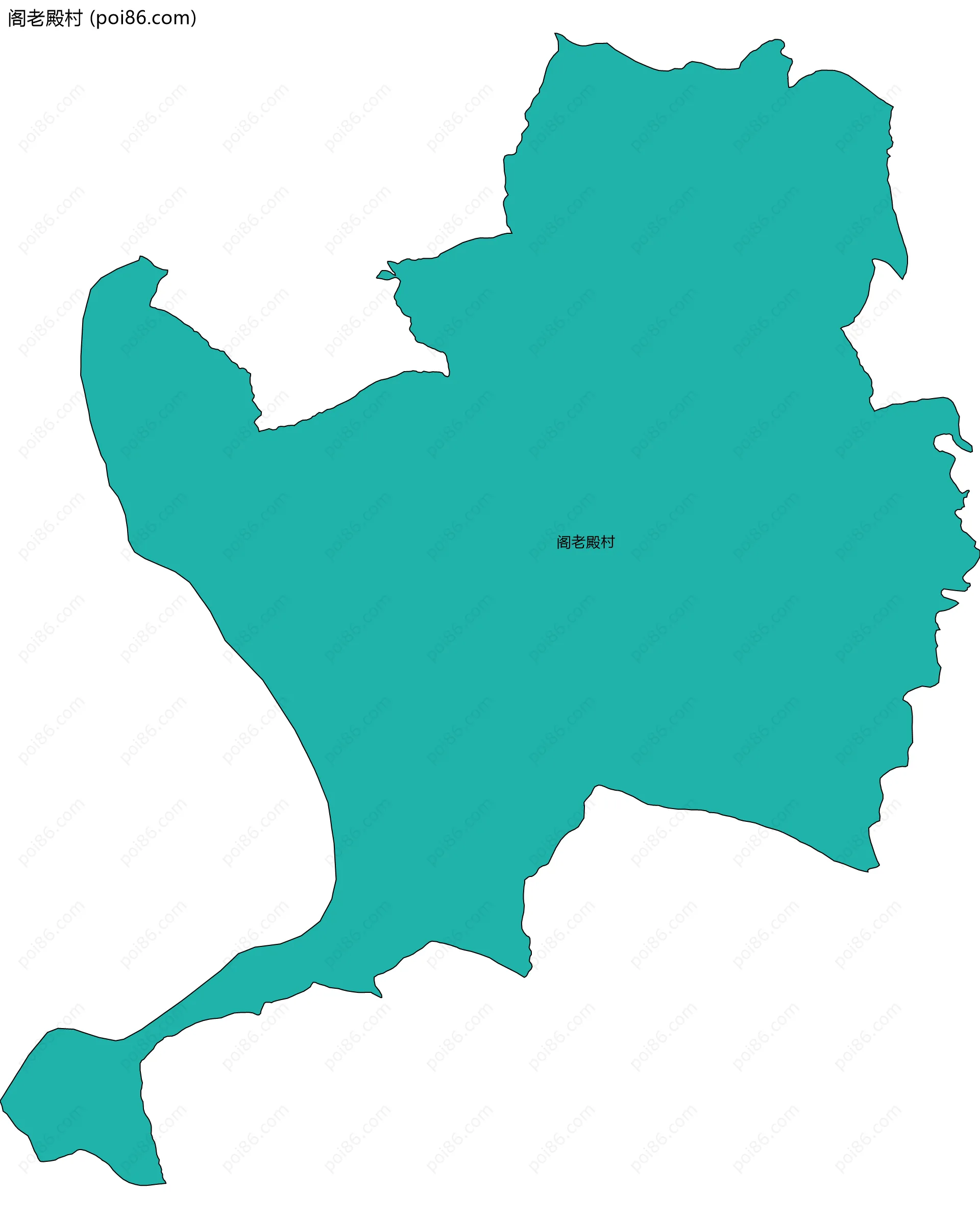 阁老殿村边界地图