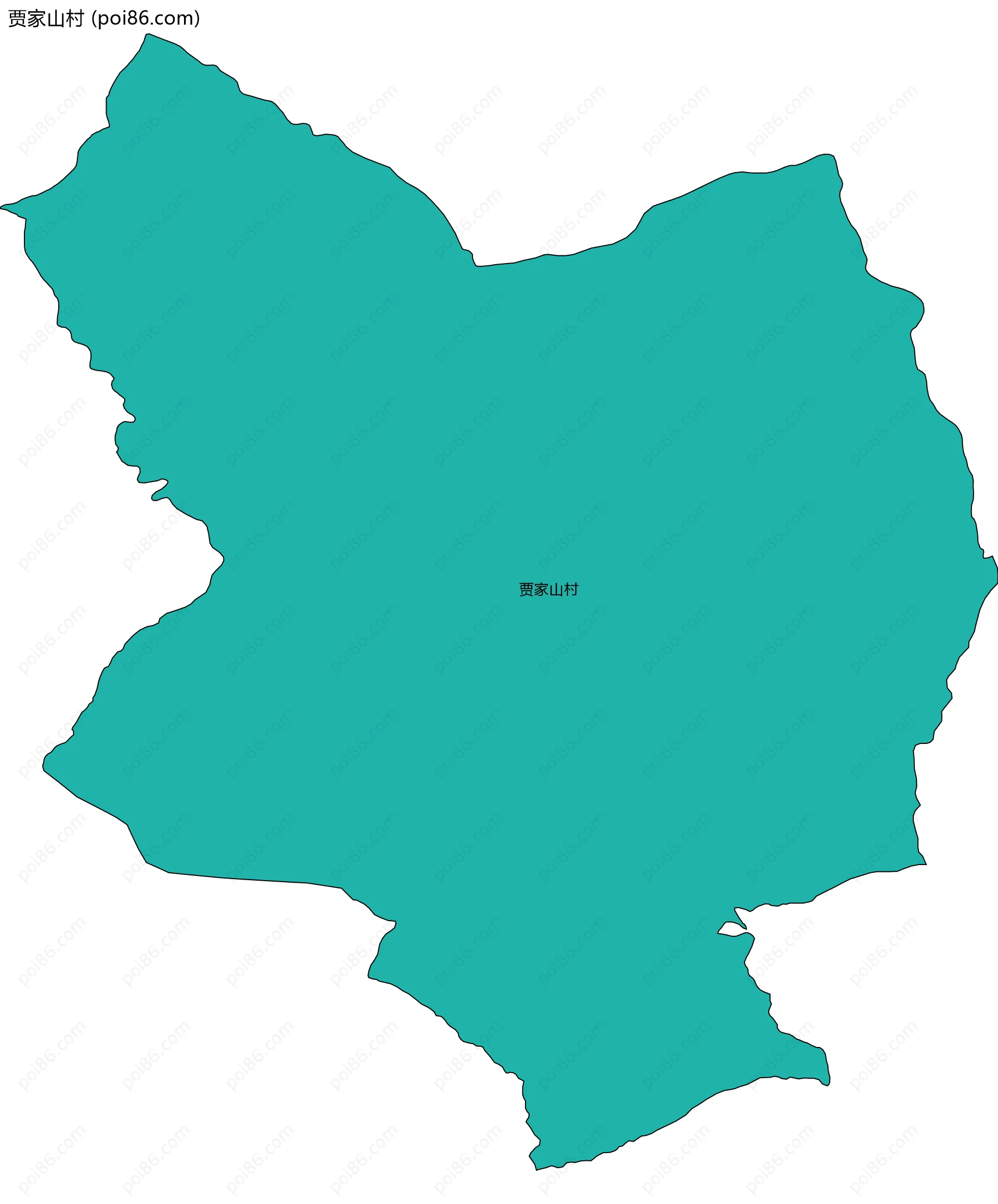 贾家山村边界地图