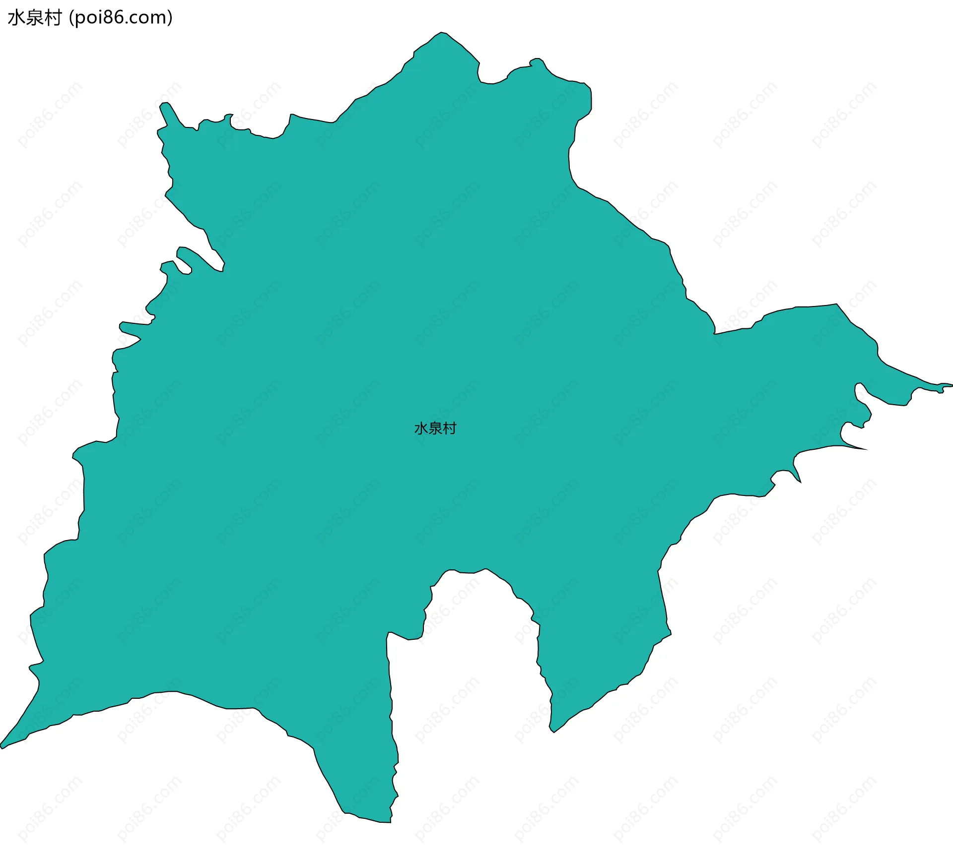 水泉村边界地图