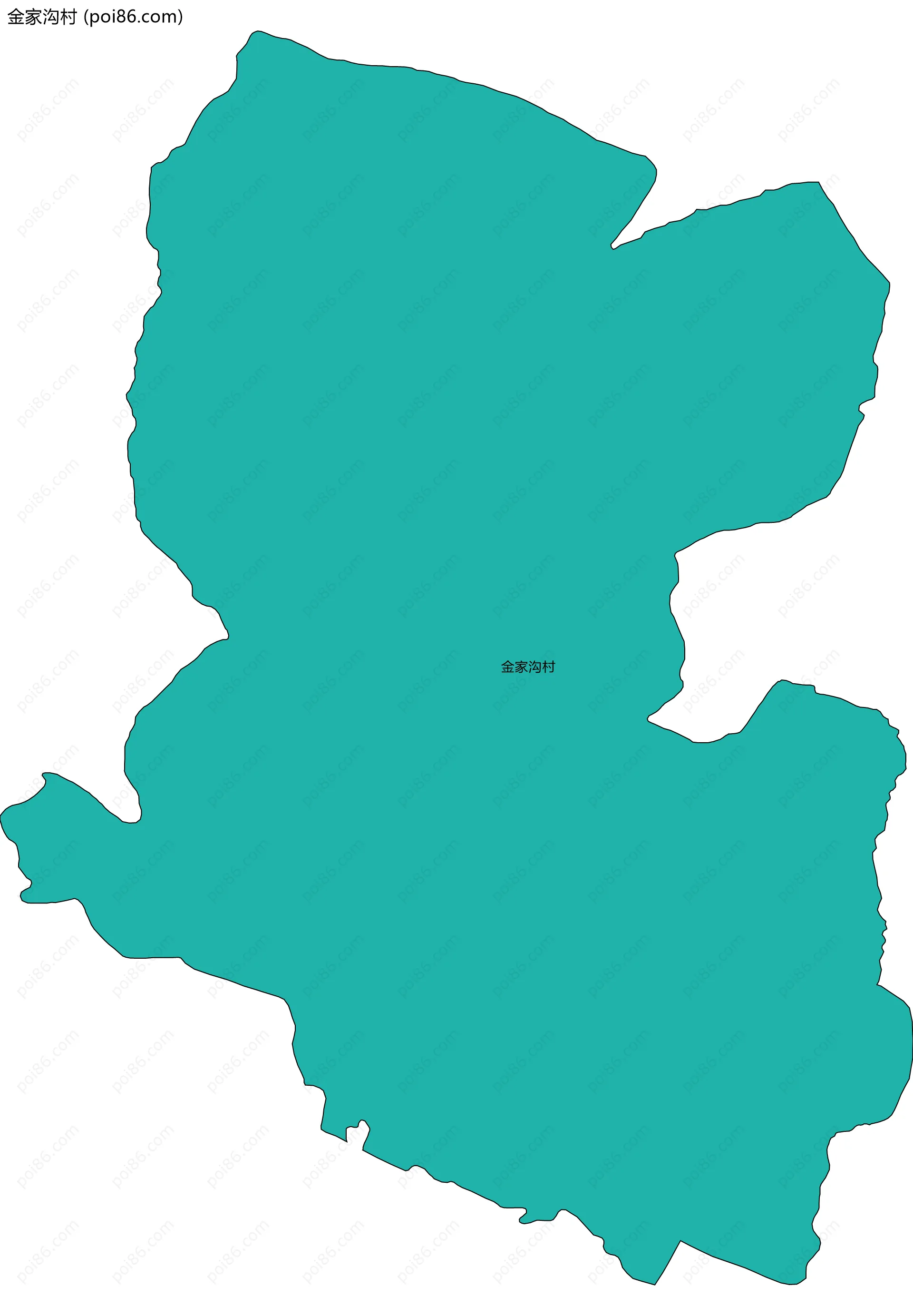 金家沟村边界地图