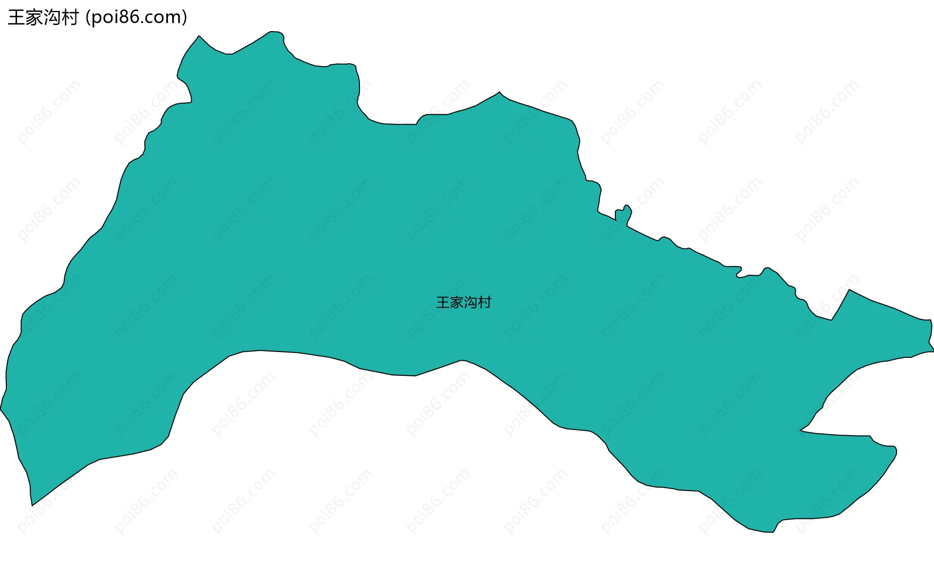 王家沟村边界地图