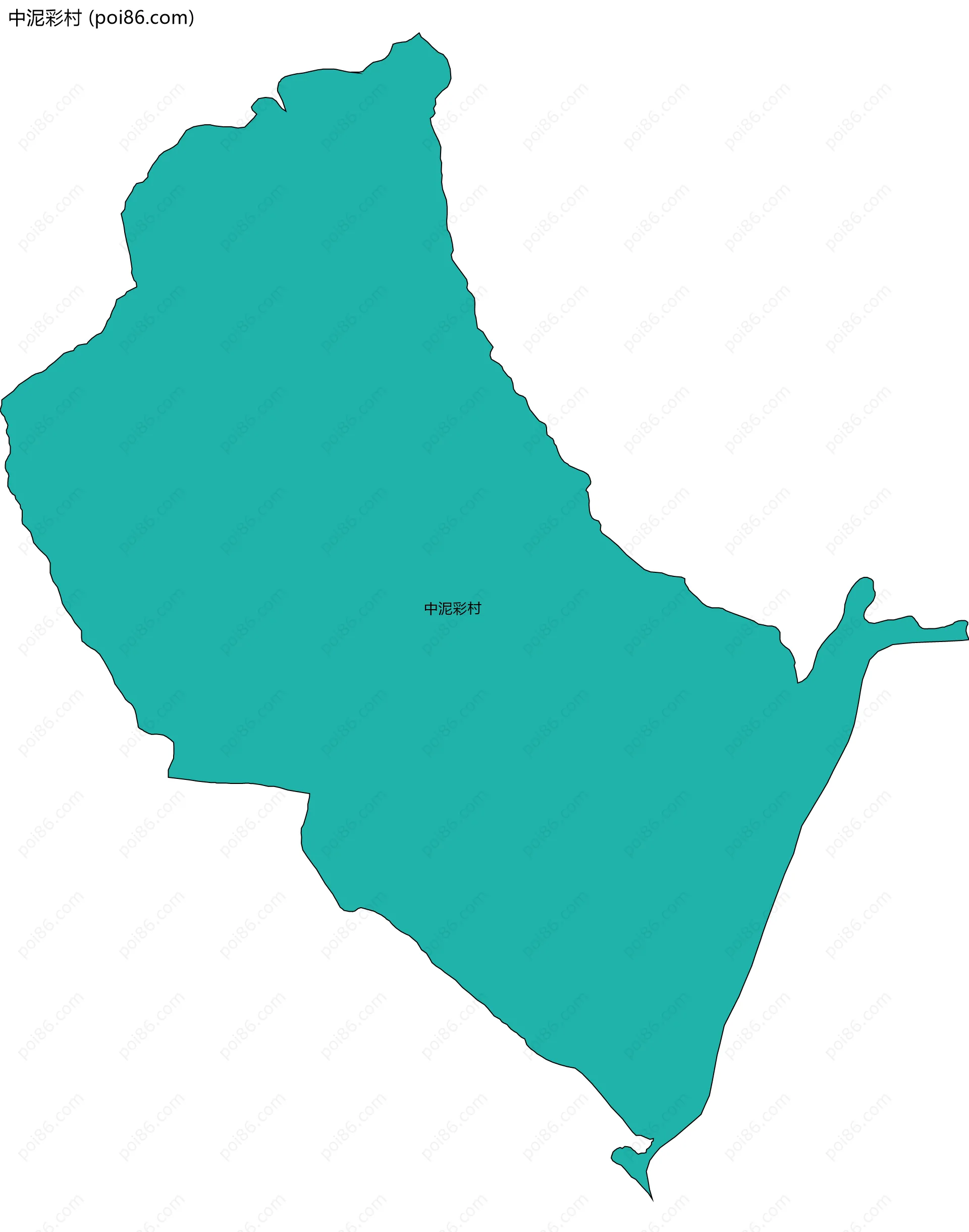 中泥彩村边界地图