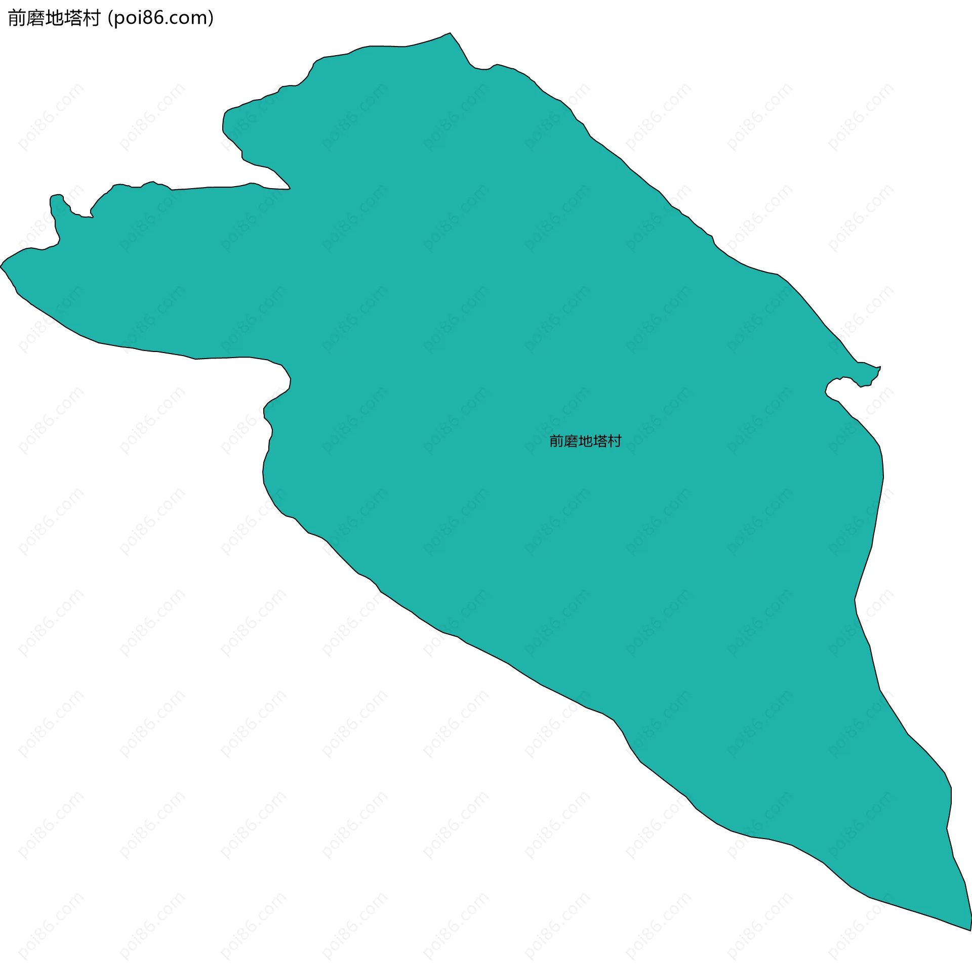 前磨地塔村边界地图