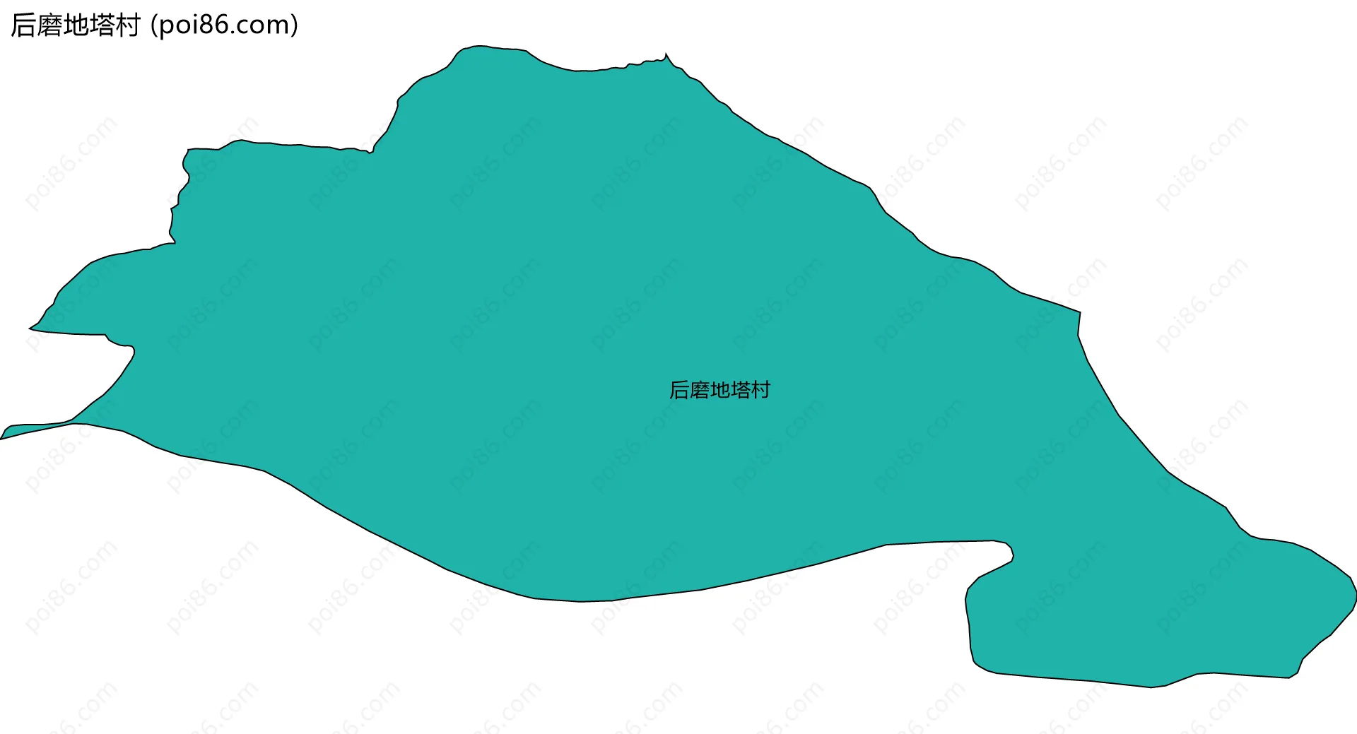 后磨地塔村边界地图