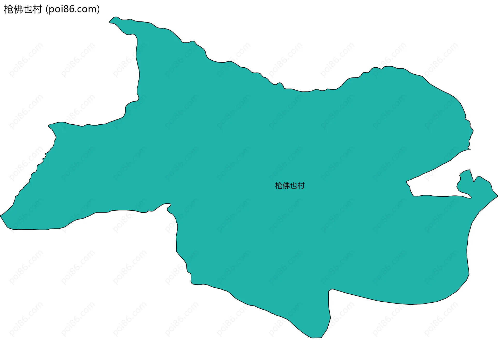 枪佛也村边界地图